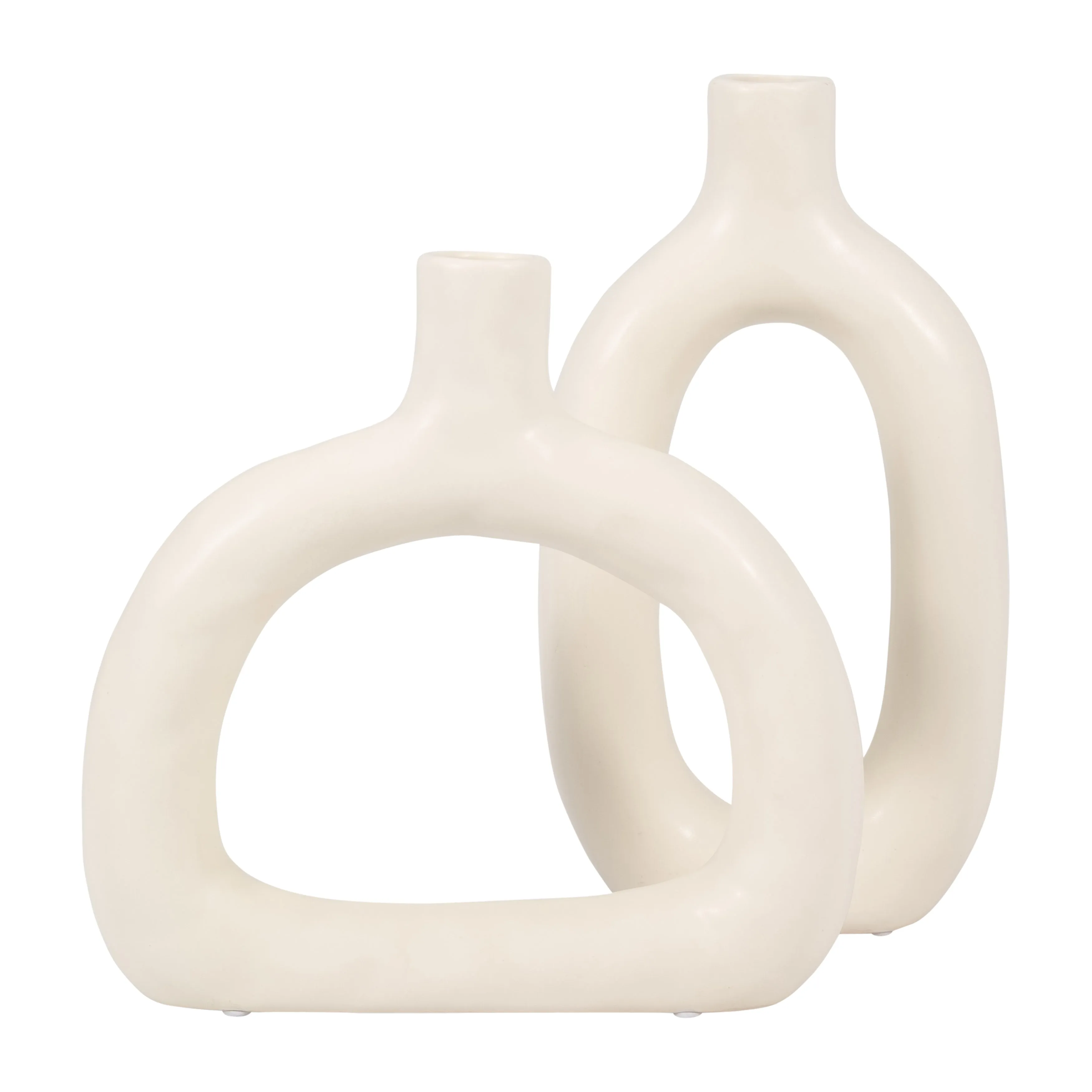 CER, 9" TEXTURED CUT-OUT VASE, COTTON