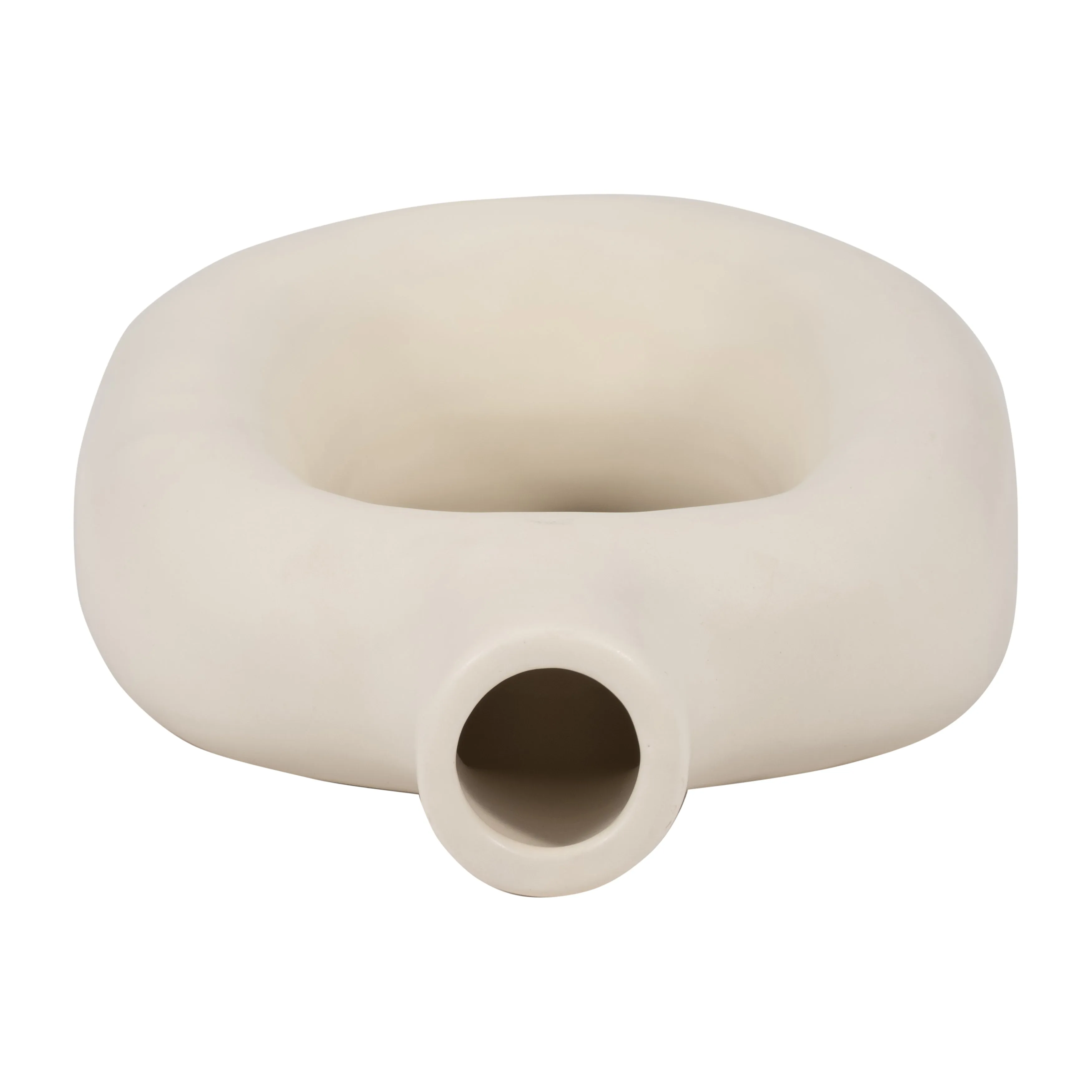 CER, 9" TEXTURED CUT-OUT VASE, COTTON