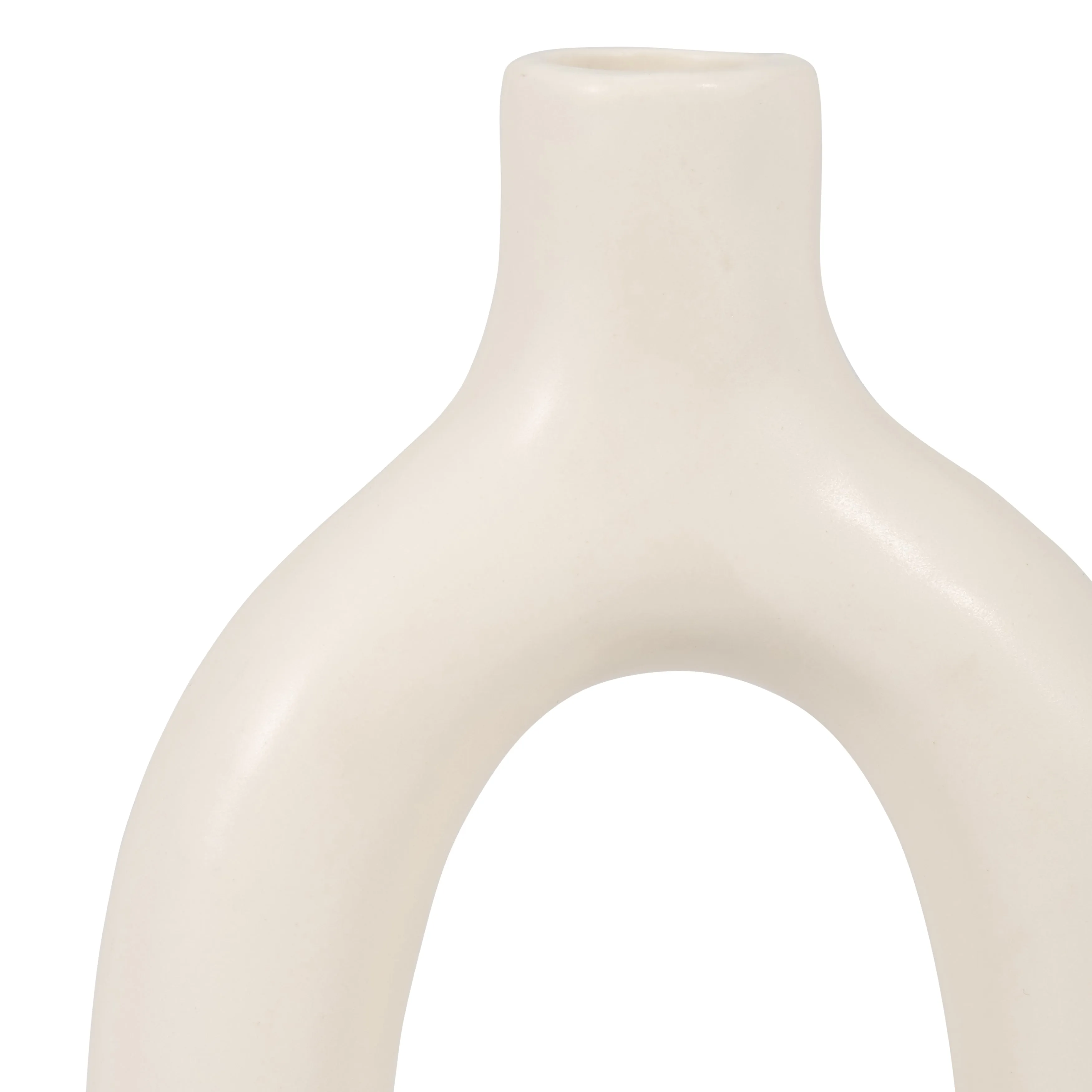 CER, 9" TEXTURED CUT-OUT VASE, COTTON