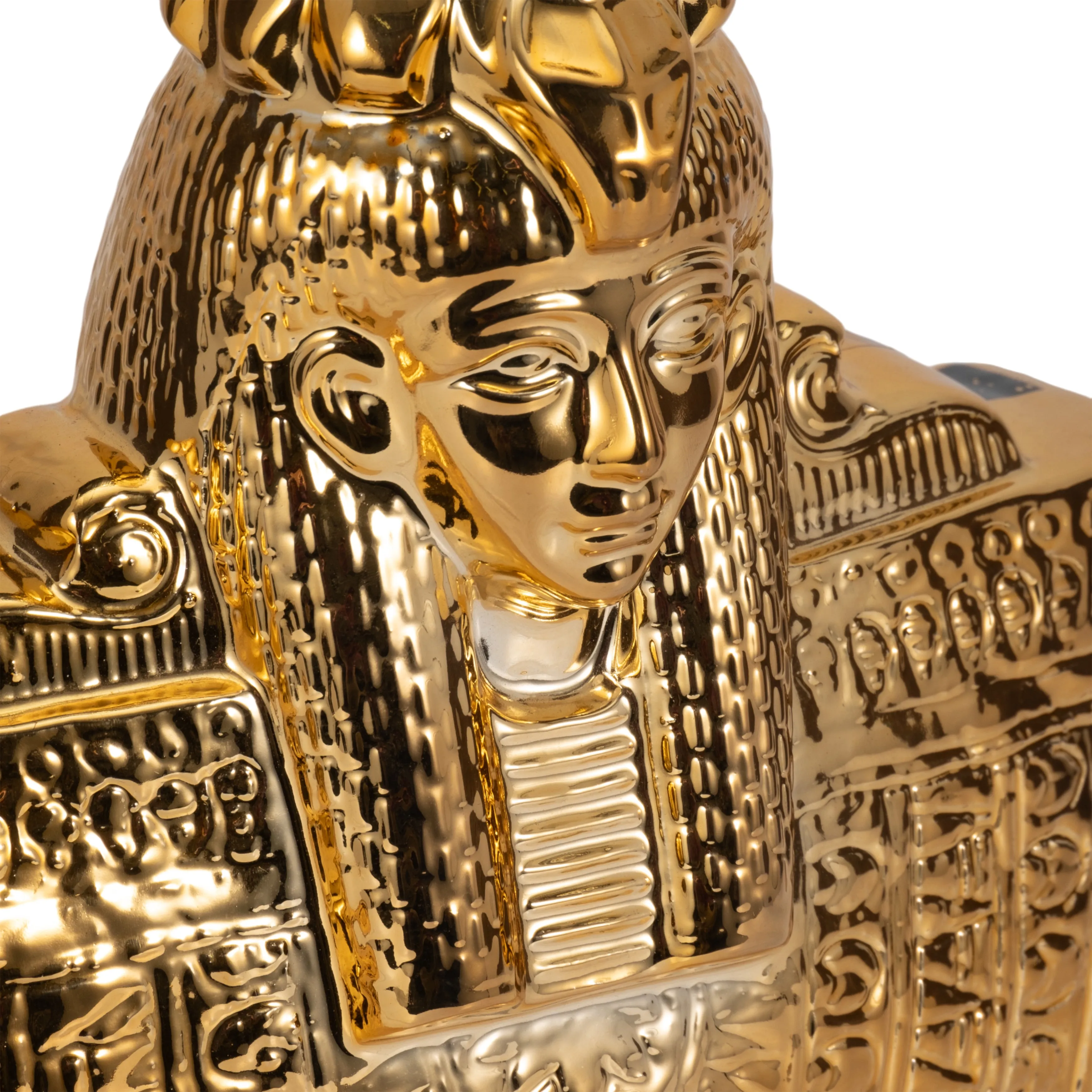CERAMIC 14" TABLE TOP SCULPTURE, GOLD