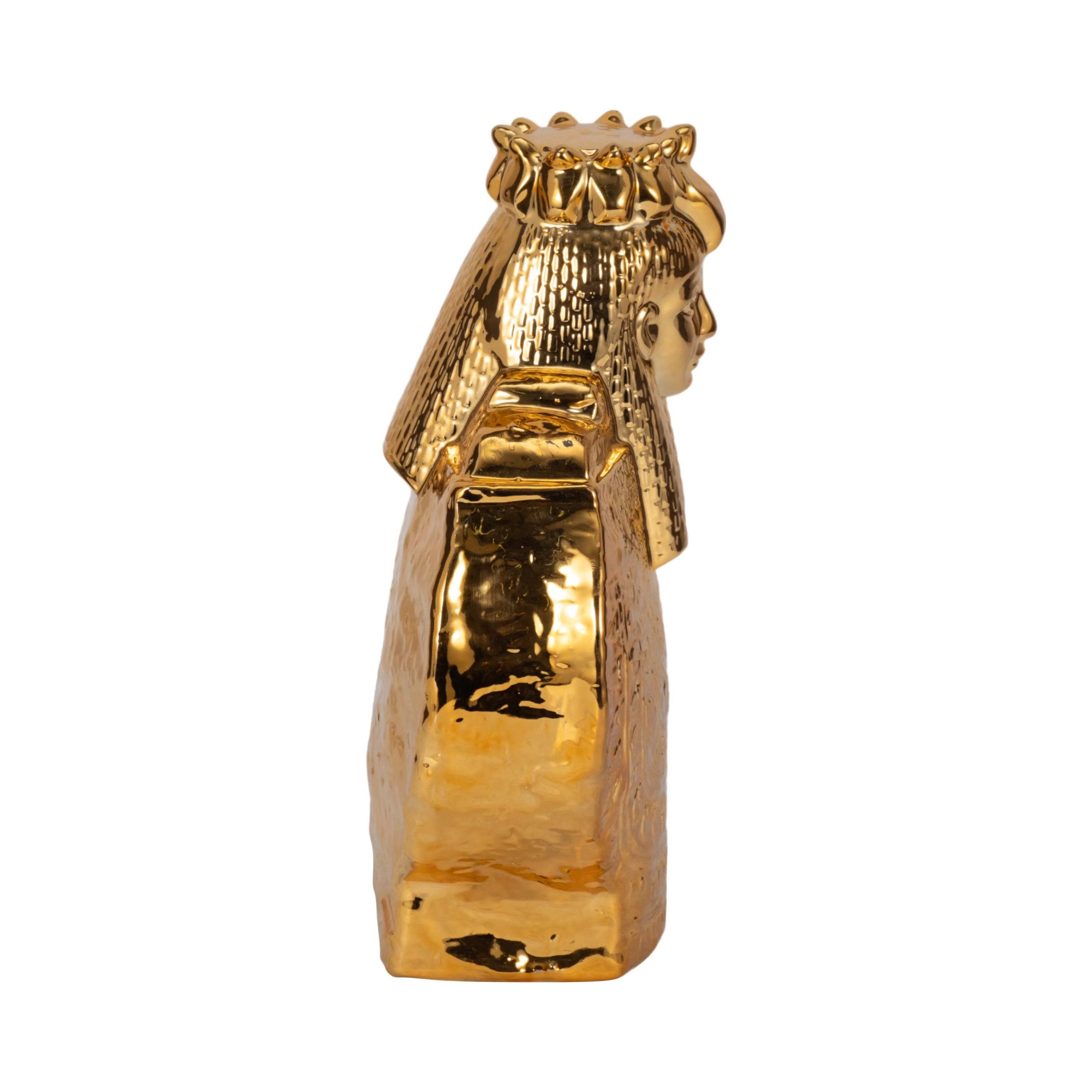 CERAMIC 14" TABLE TOP SCULPTURE, GOLD