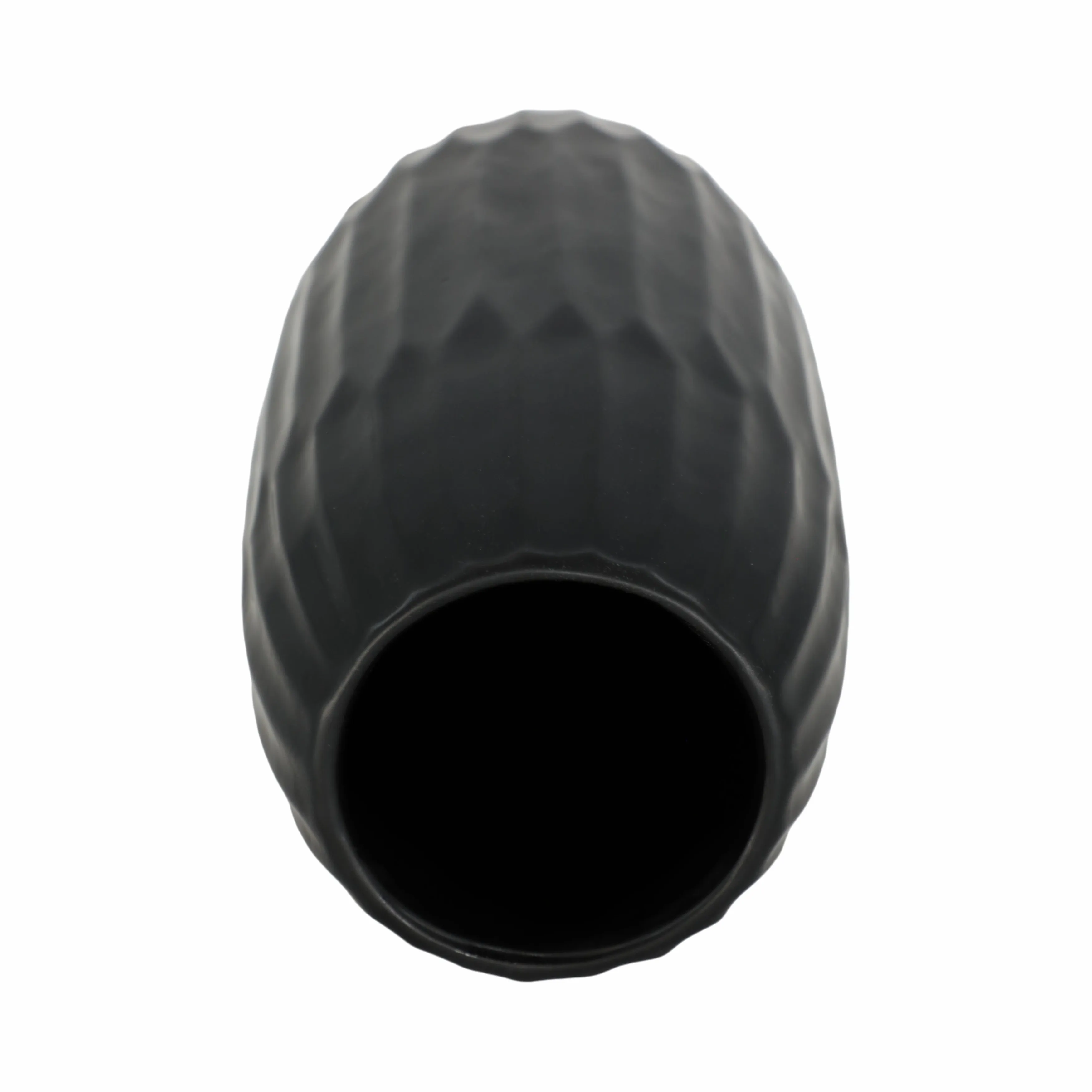 CERAMIC 16" VASE , BLACK