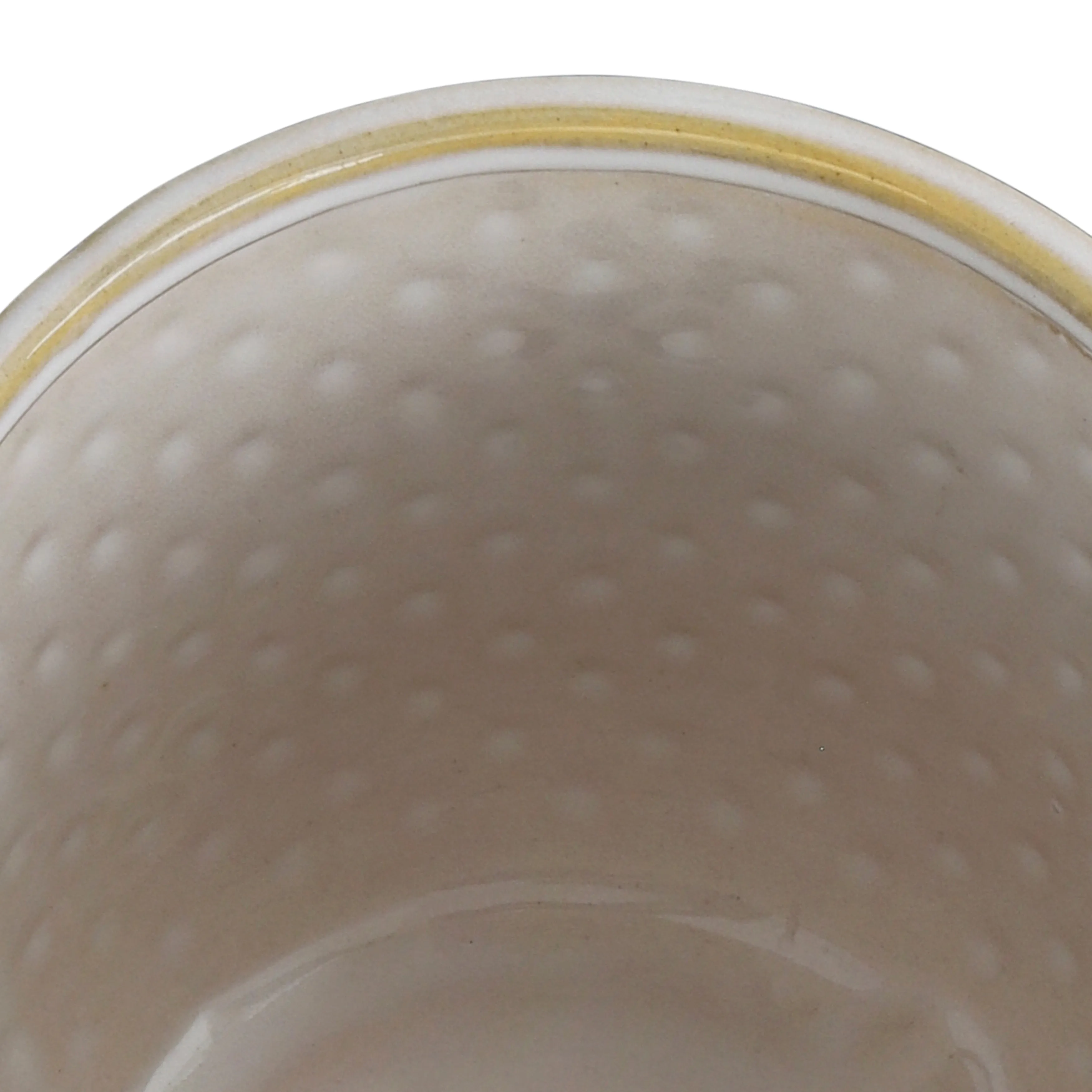 CERAMIC 6" DOTTED PLANTER W/ SAUCER, BLUE