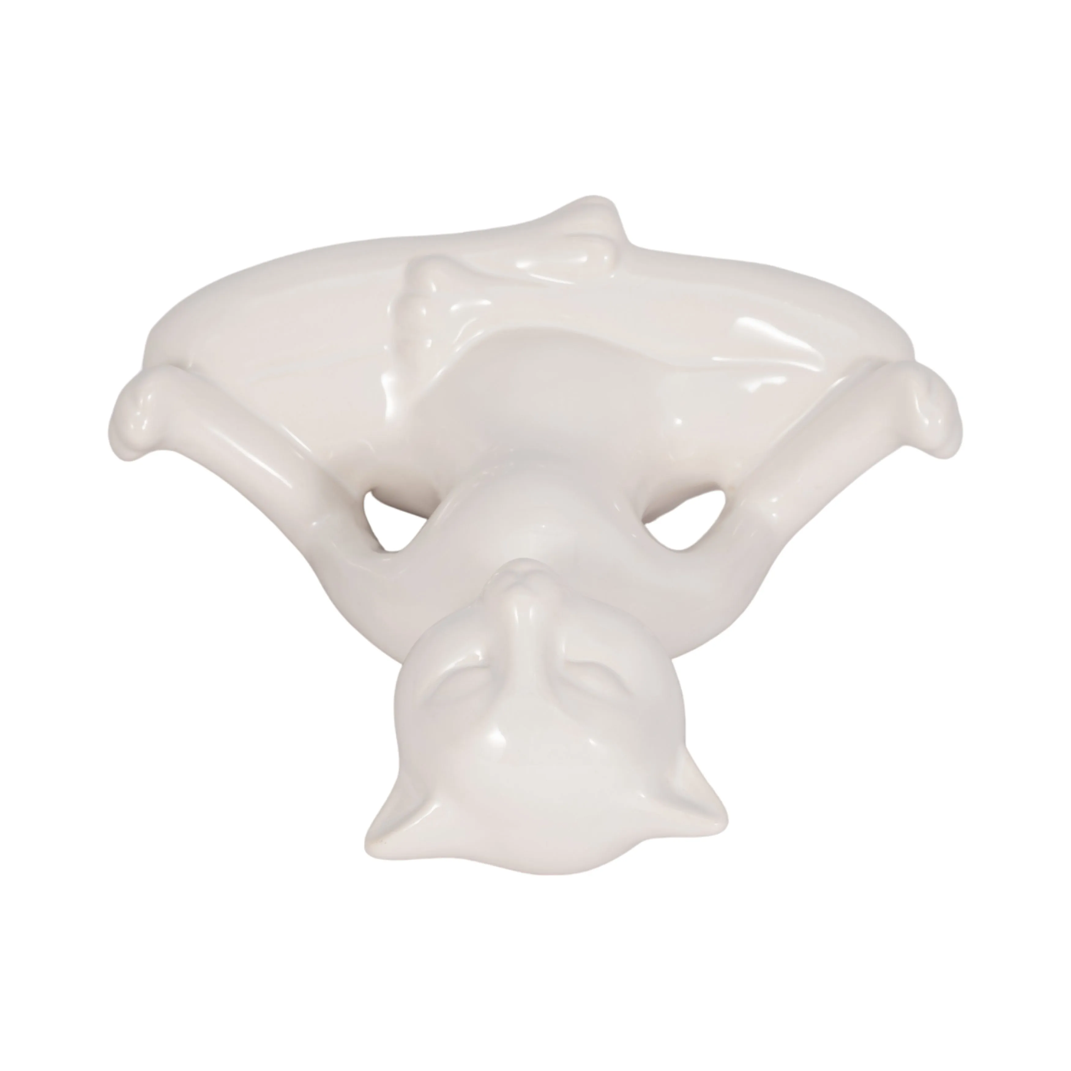 CERAMIC 7" YOGA CAT, WHITE