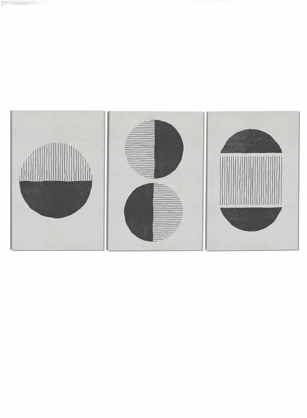 Circles Lines Abstract Paintings(set of 3)