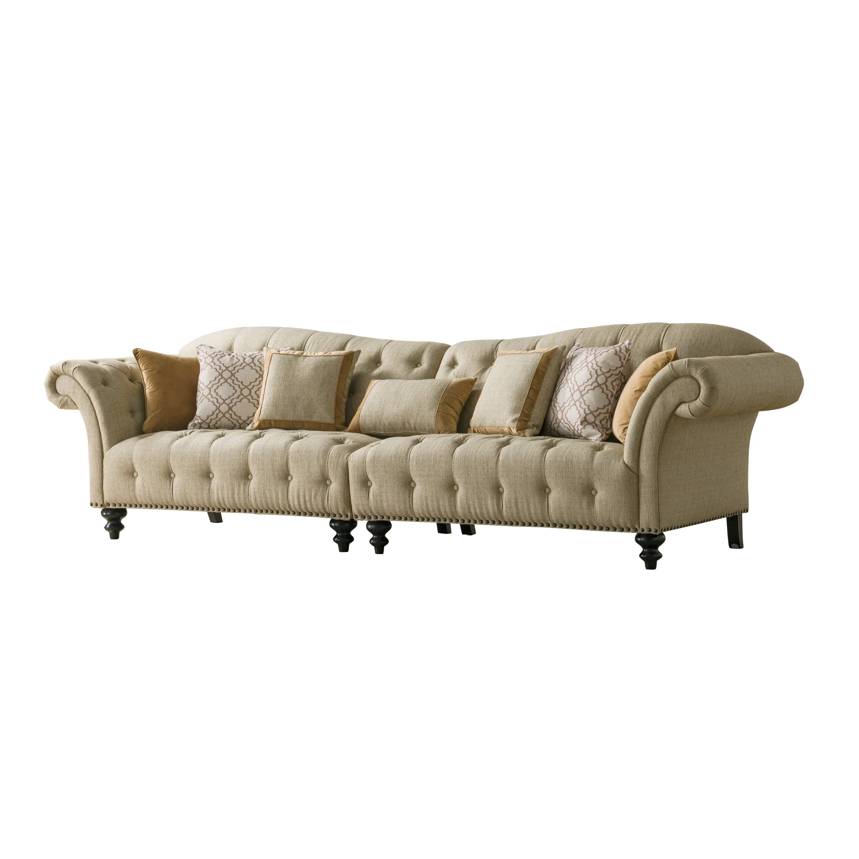 Classic Beige Living Room Set (Chair XXL Sofa)