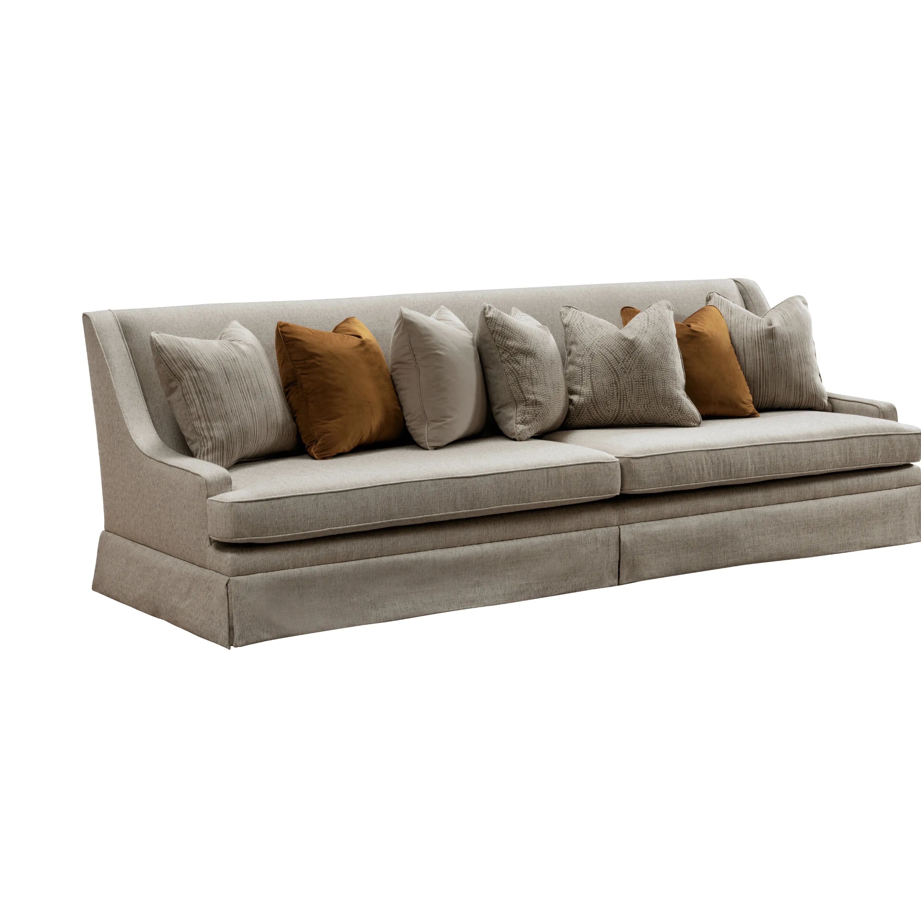 Classy By Noha Albabtain Skirted  Beige 4 Seater Sofa