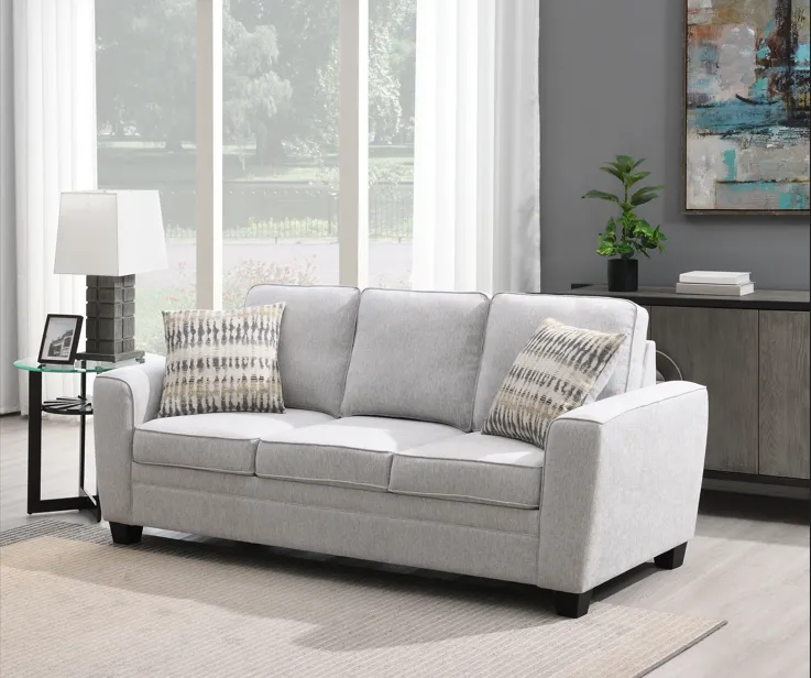 Confa Grey Sofa with Two Pillows
