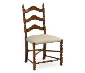 Country Farmhouse Collection - Walnut Ladder Back Country Chair (Side)