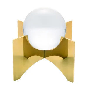 Crystal Orb On Base, Gold