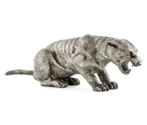 Curated Collection - Antique White Brass Panther