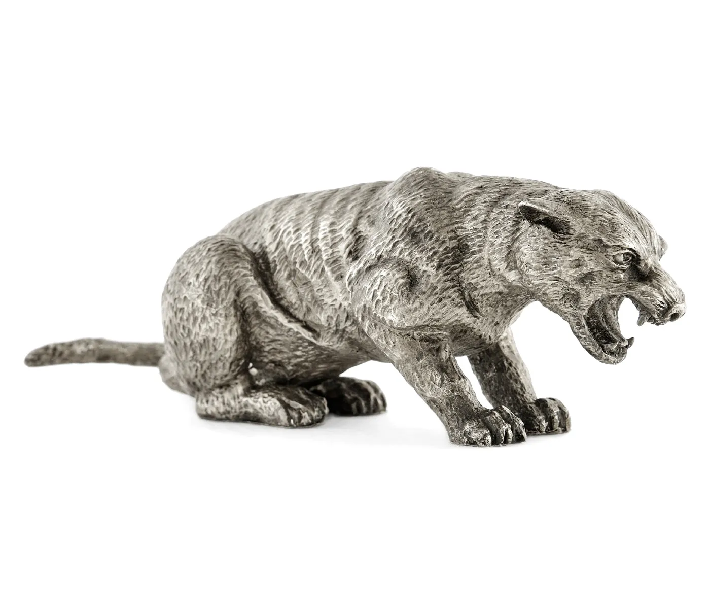 Curated Collection - Antique White Brass Panther