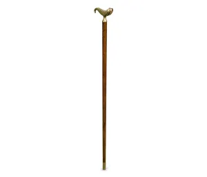 Curated Collection - Mahogany Walking Stick with Brass Derby Topper