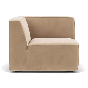 Dane Velvet 1 Seater Left Corner Modular Sofa
