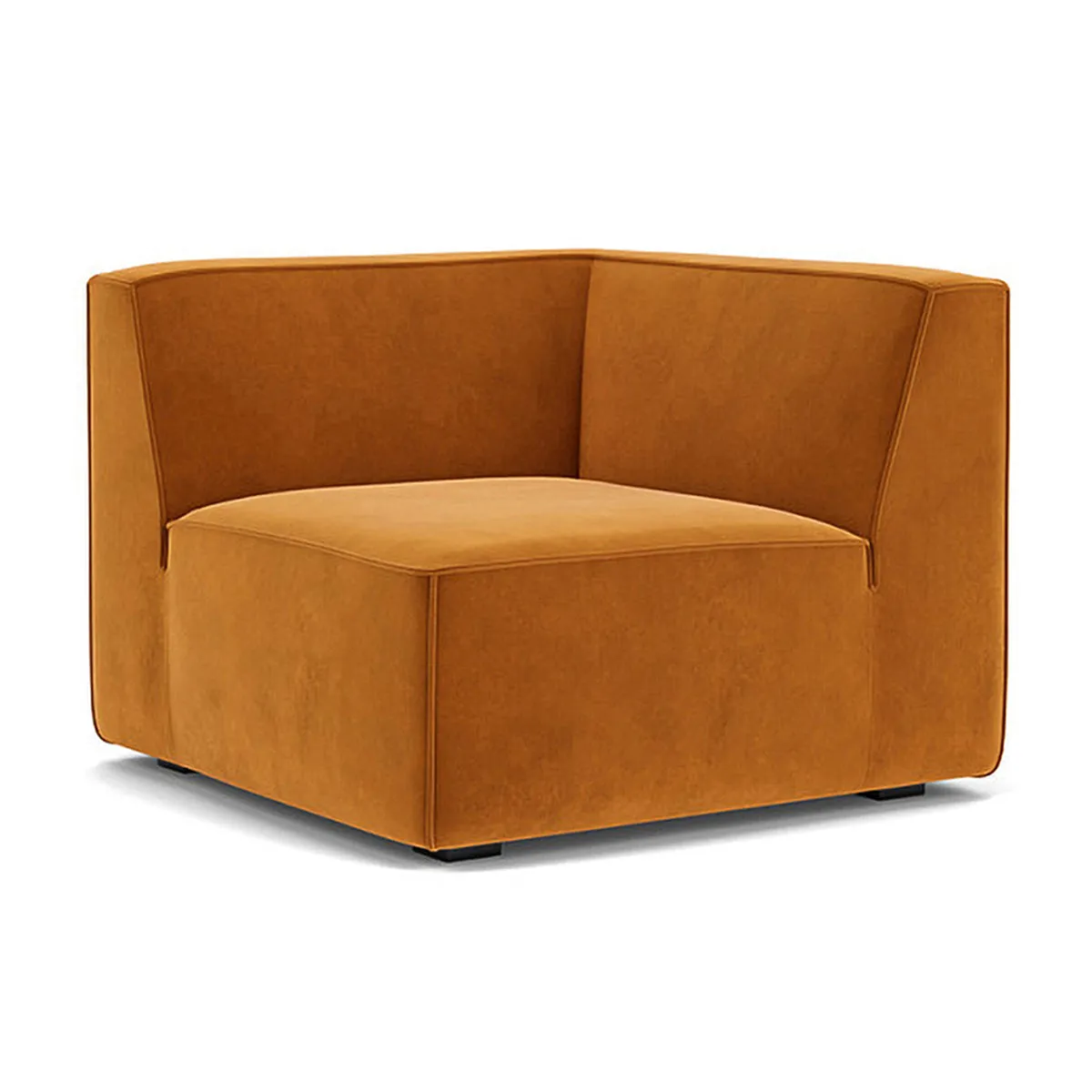 Dane Velvet 1 Seater Left Corner Modular Sofa