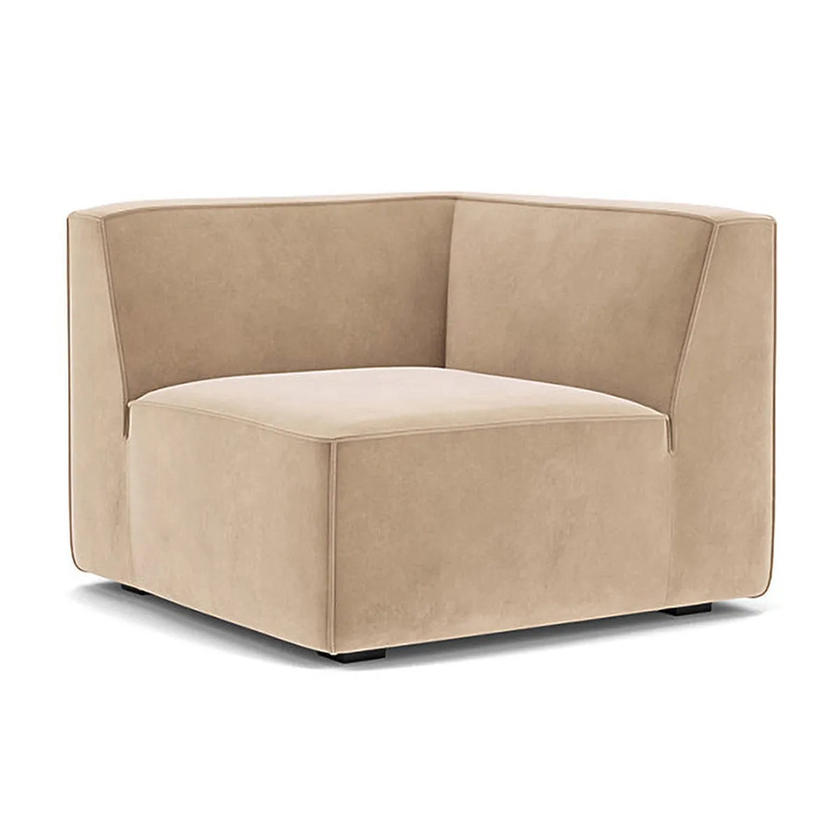 Dane Velvet 1 Seater Left Corner Modular Sofa