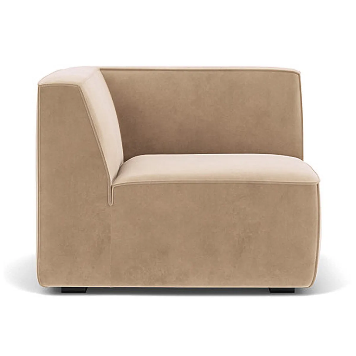 Dane Velvet 1 Seater Left Corner Modular Sofa