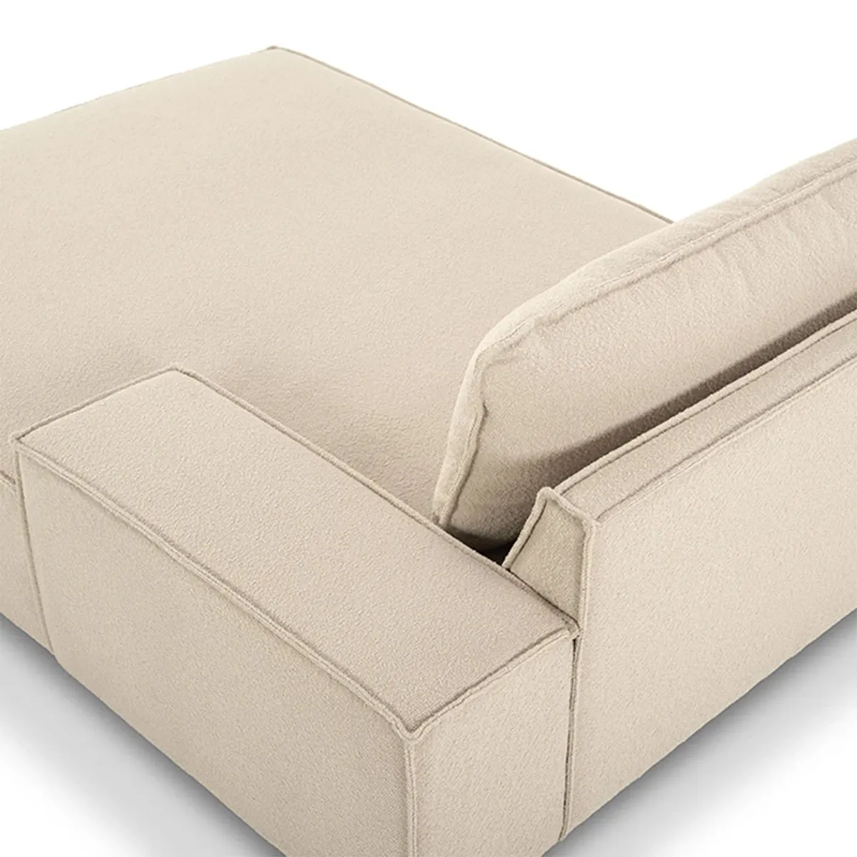 Daphne Boucle 1 Seater Right Chaise Modular Sofa