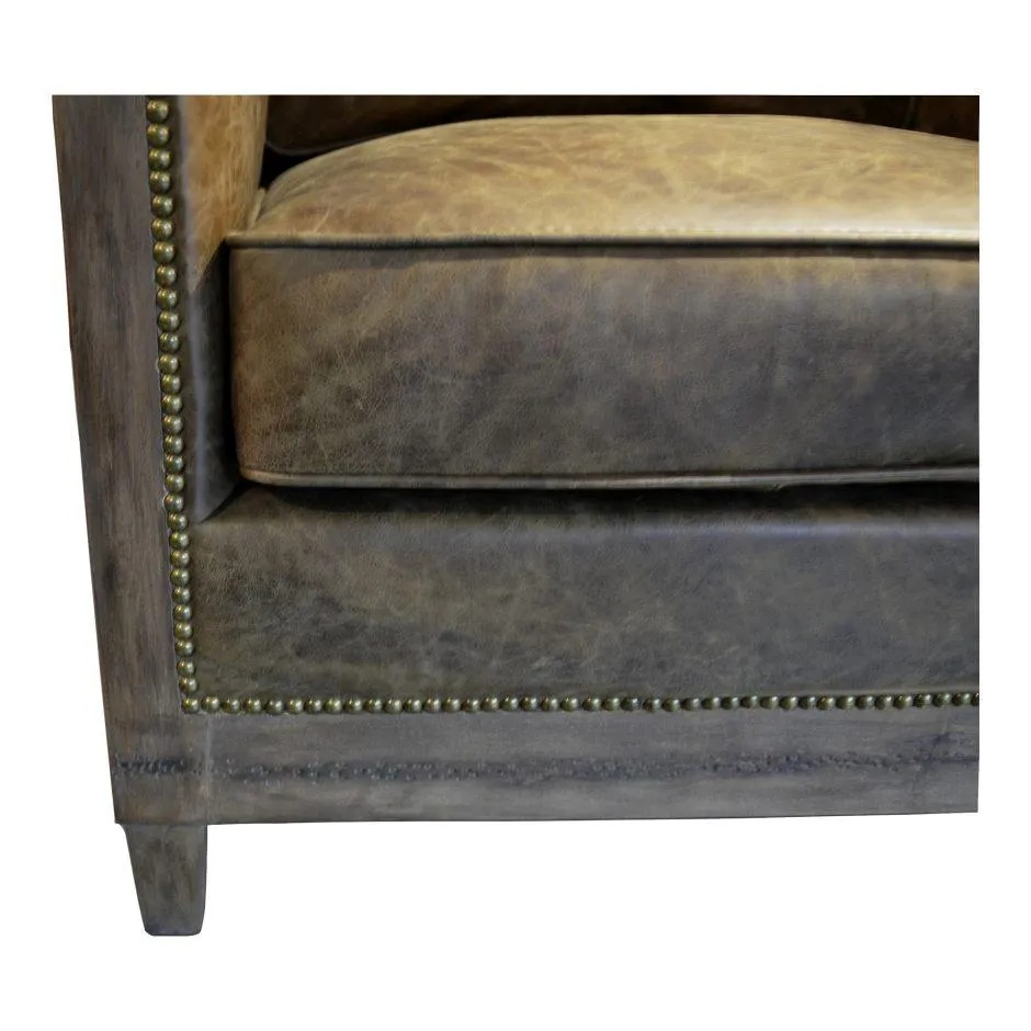 Darlington Club Chair Grazed Brown Leather