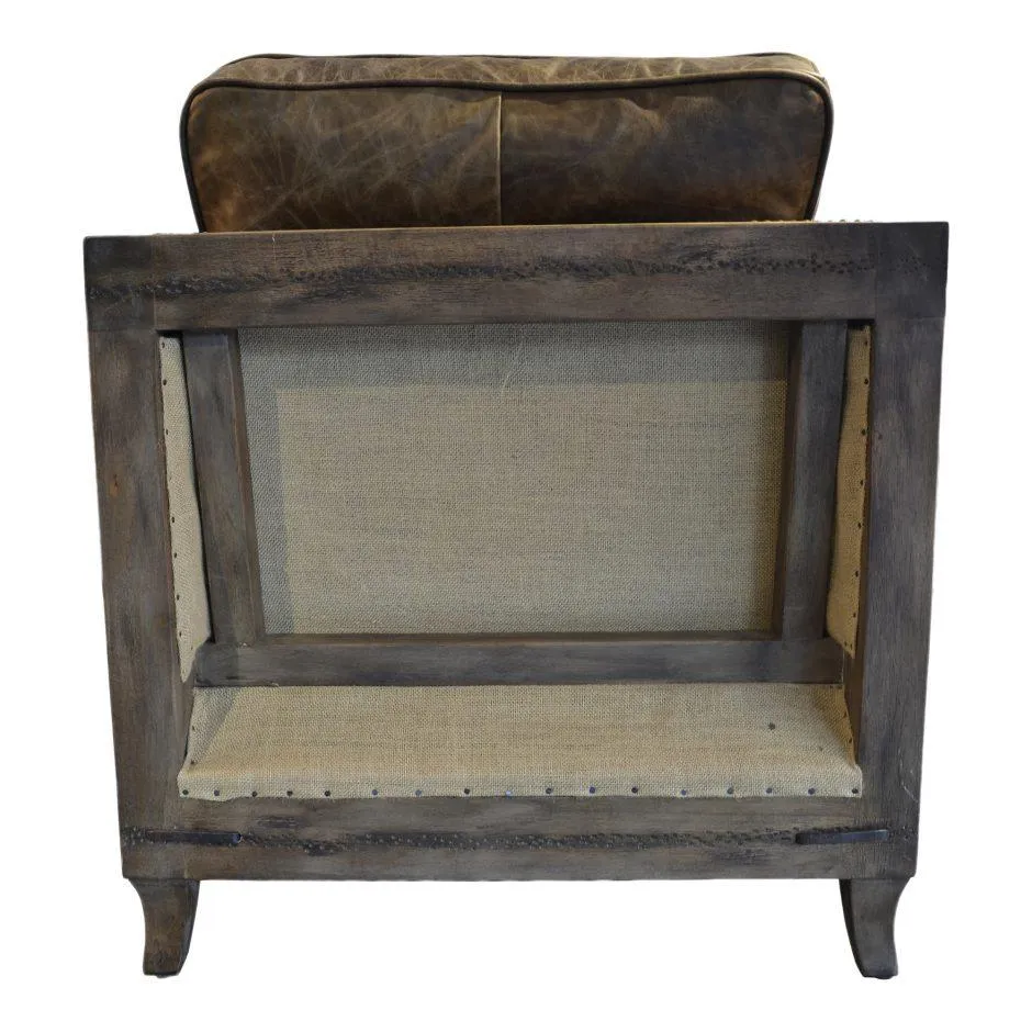 Darlington Club Chair Grazed Brown Leather