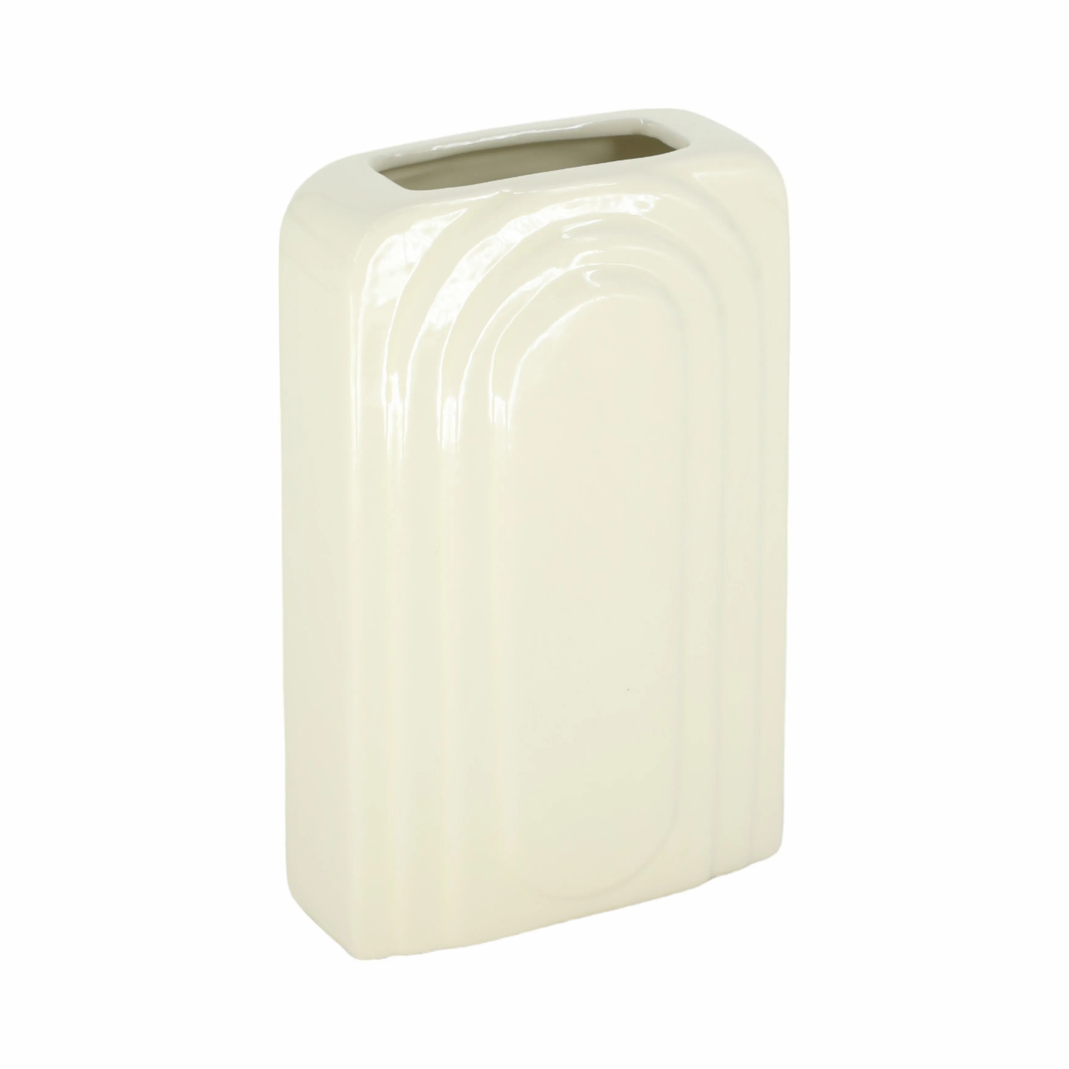 DOL, 7" RECTANGULAR VASE, COTTON