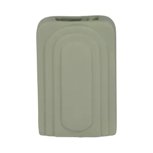 DOL, 7" RECTANGULAR VASE,DARK SAGE
