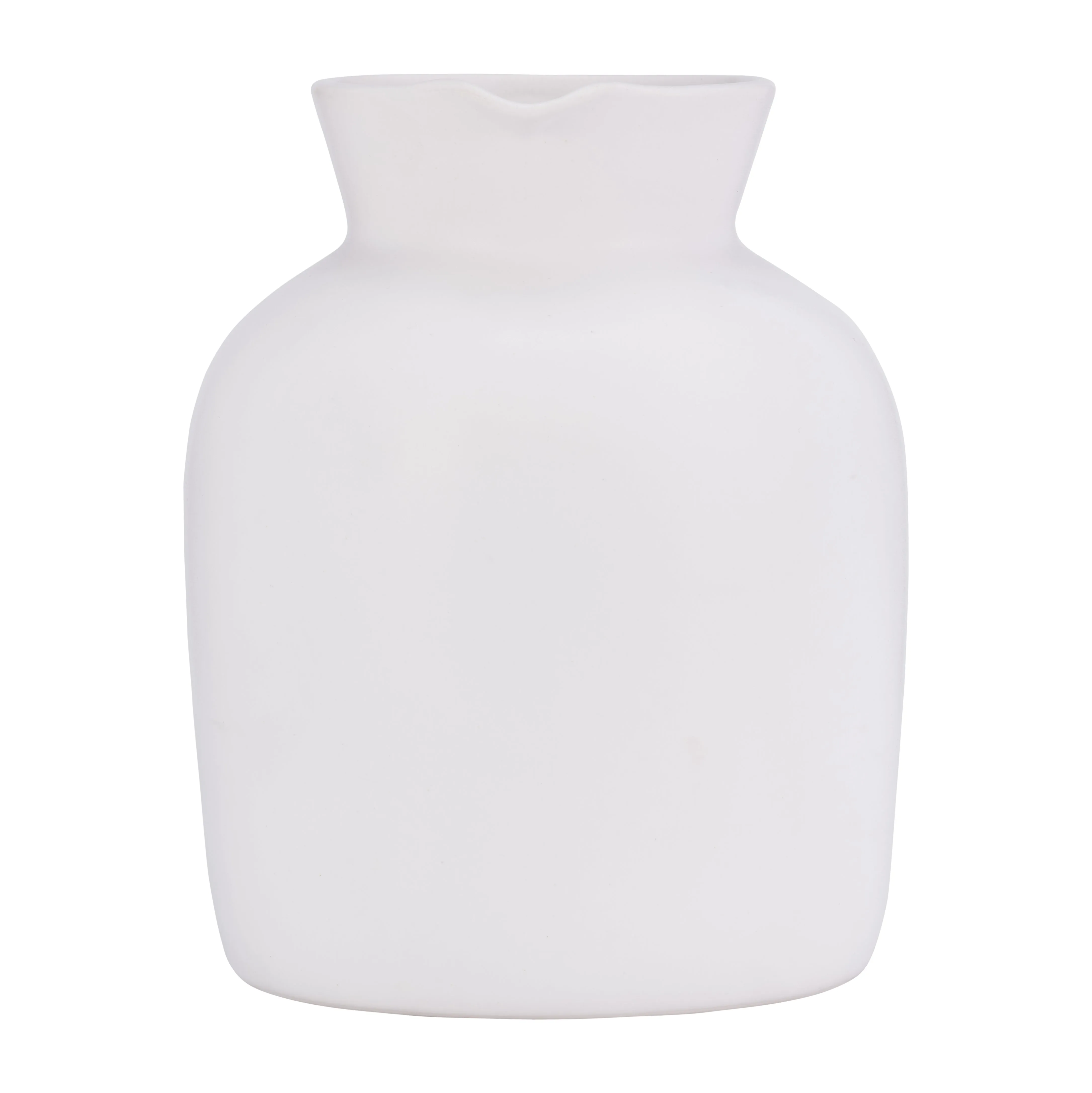 Ecomix, 16"H Vase W/ Jute Detail, White