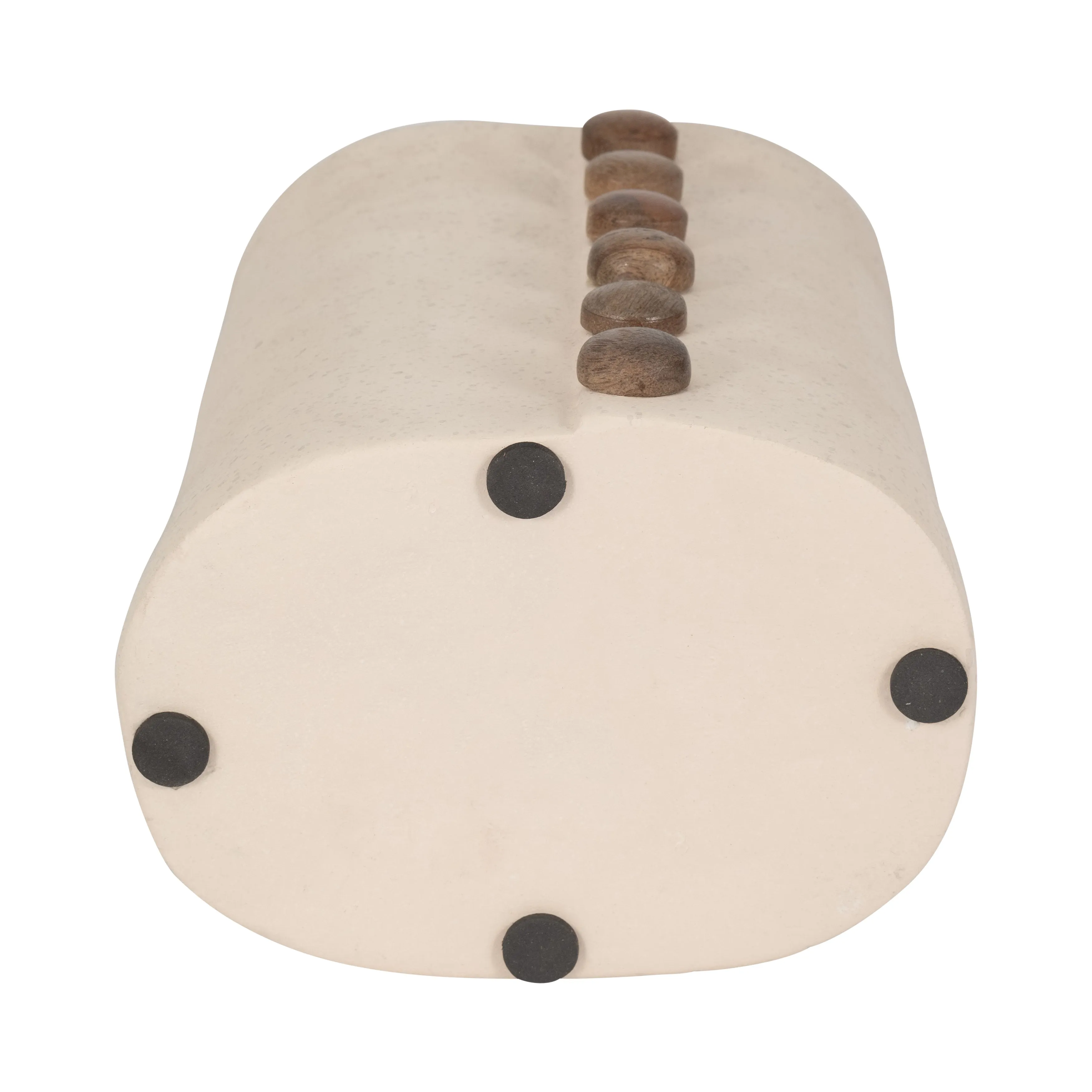 ECOMIX, 9" BUTTON VASE, IVORY
