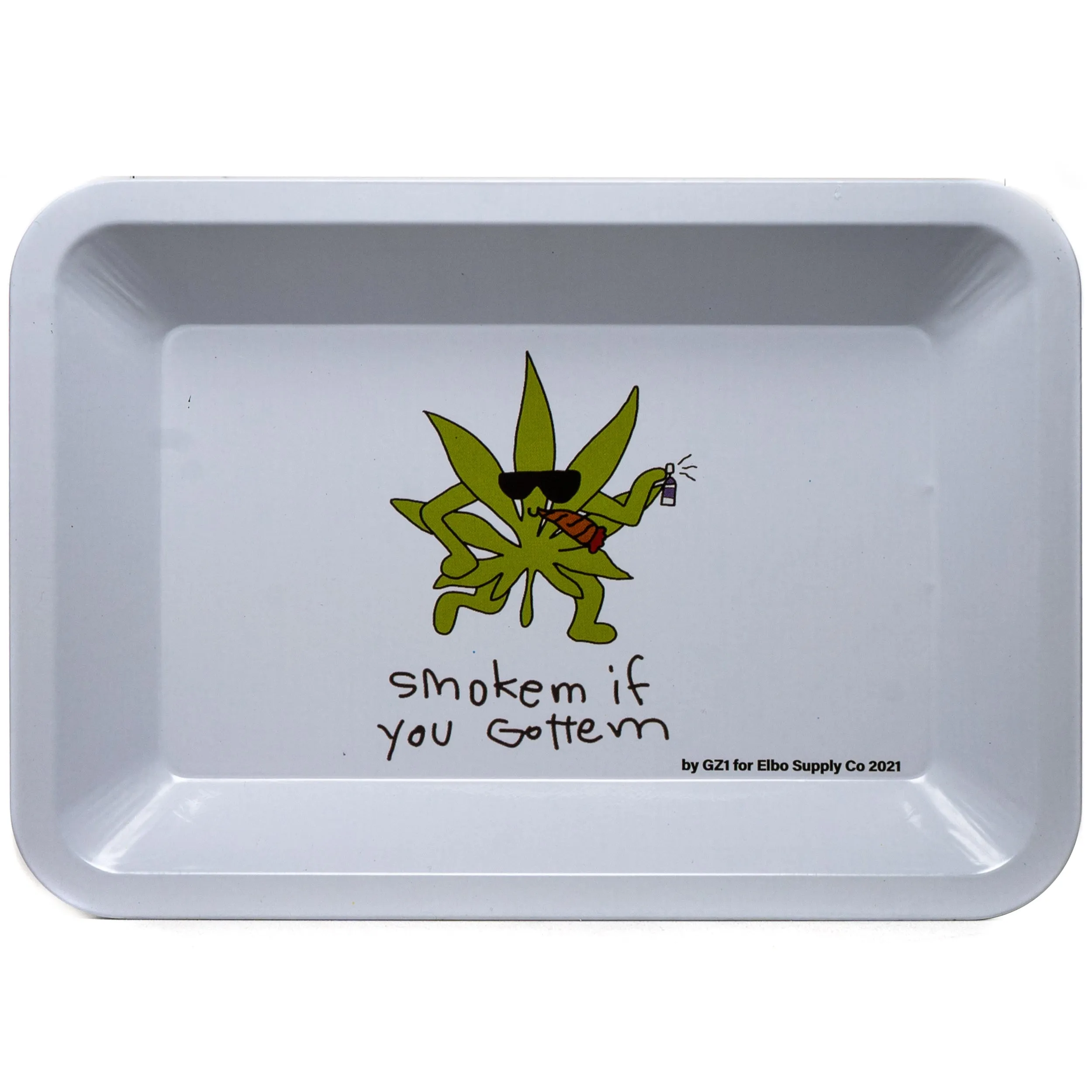 Elbo x GZ - Metal Tray - Small - Smoke Em'