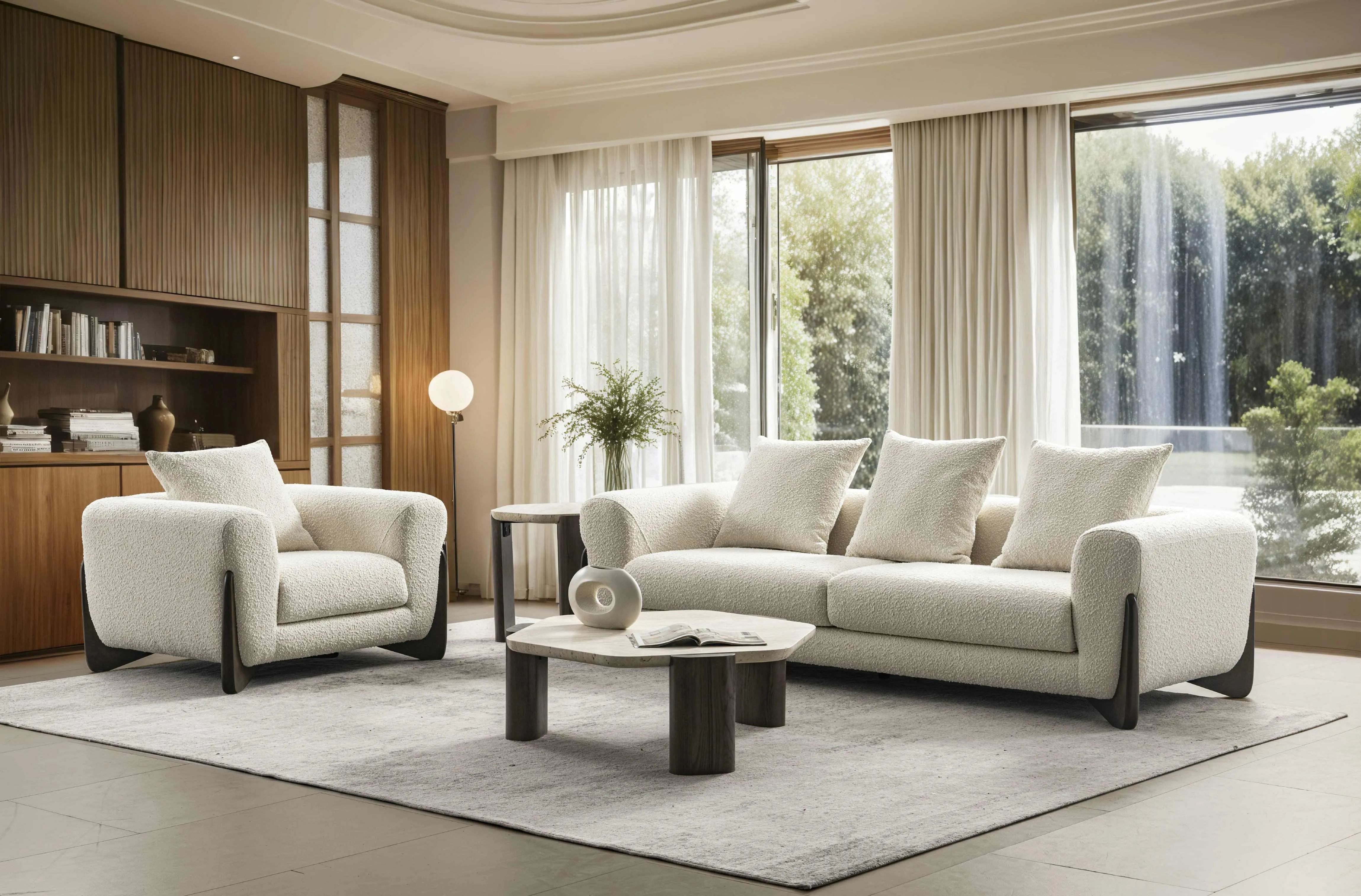 Floux White Sofa
