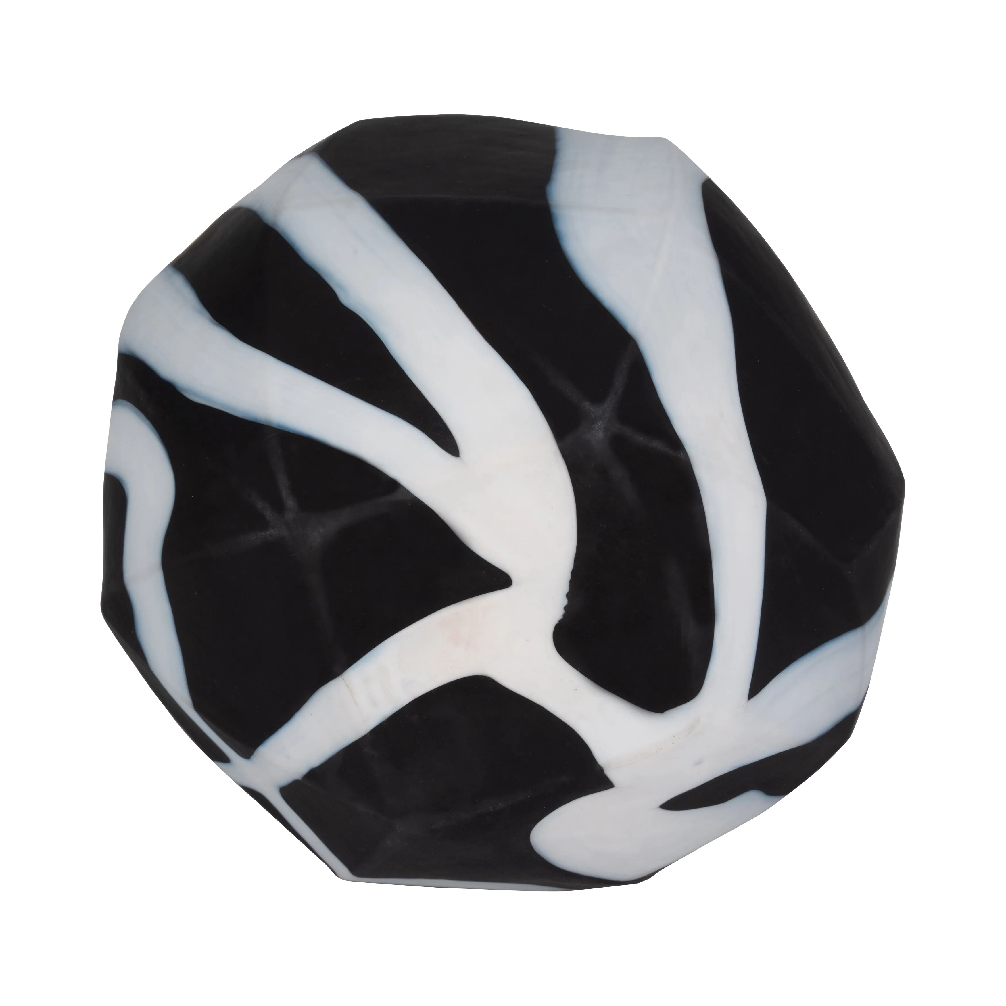 Glass, 10" Abstract Contemporary Vase, Black