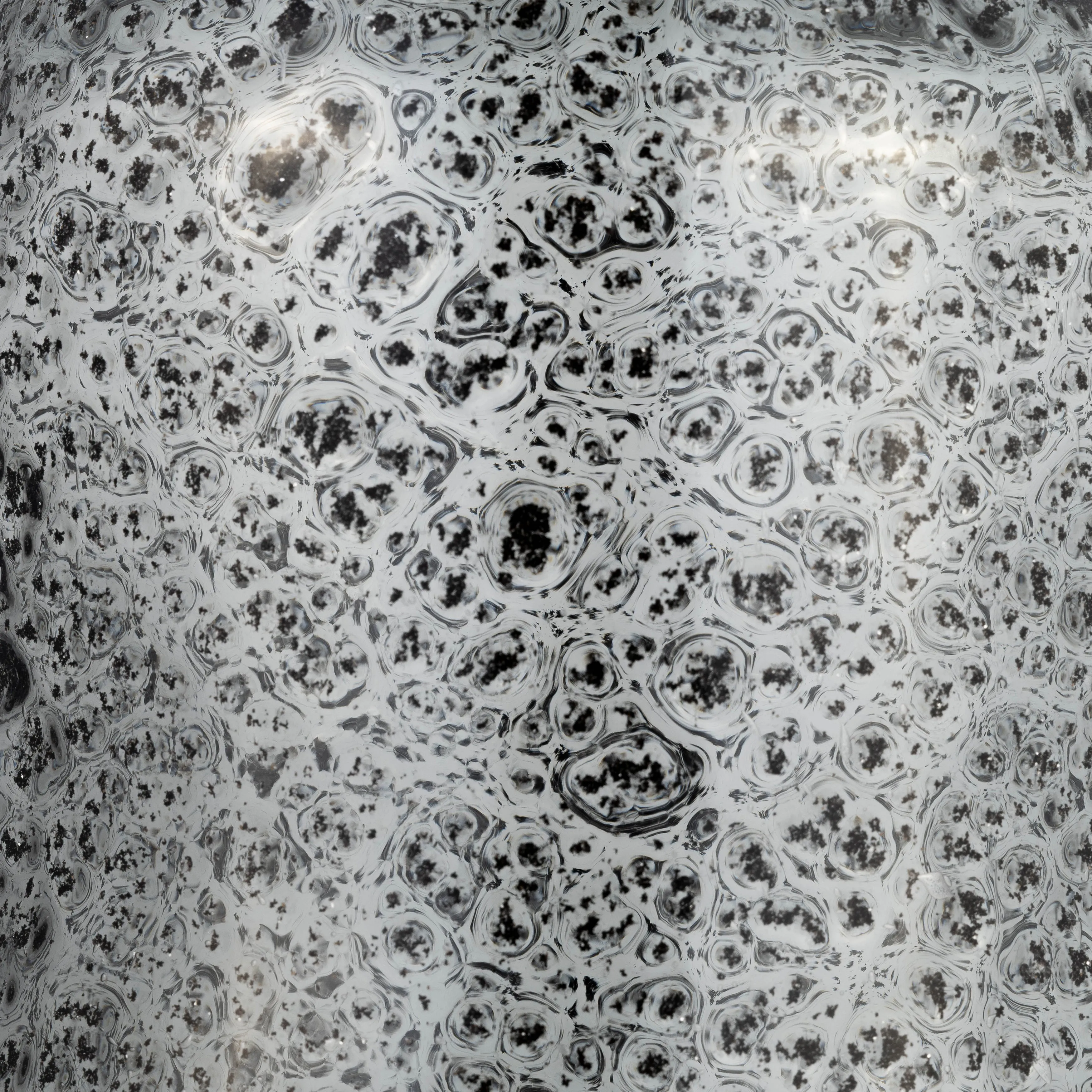 GLASS, 11H" IRREGULAR SHAPE VASE, SMOKE