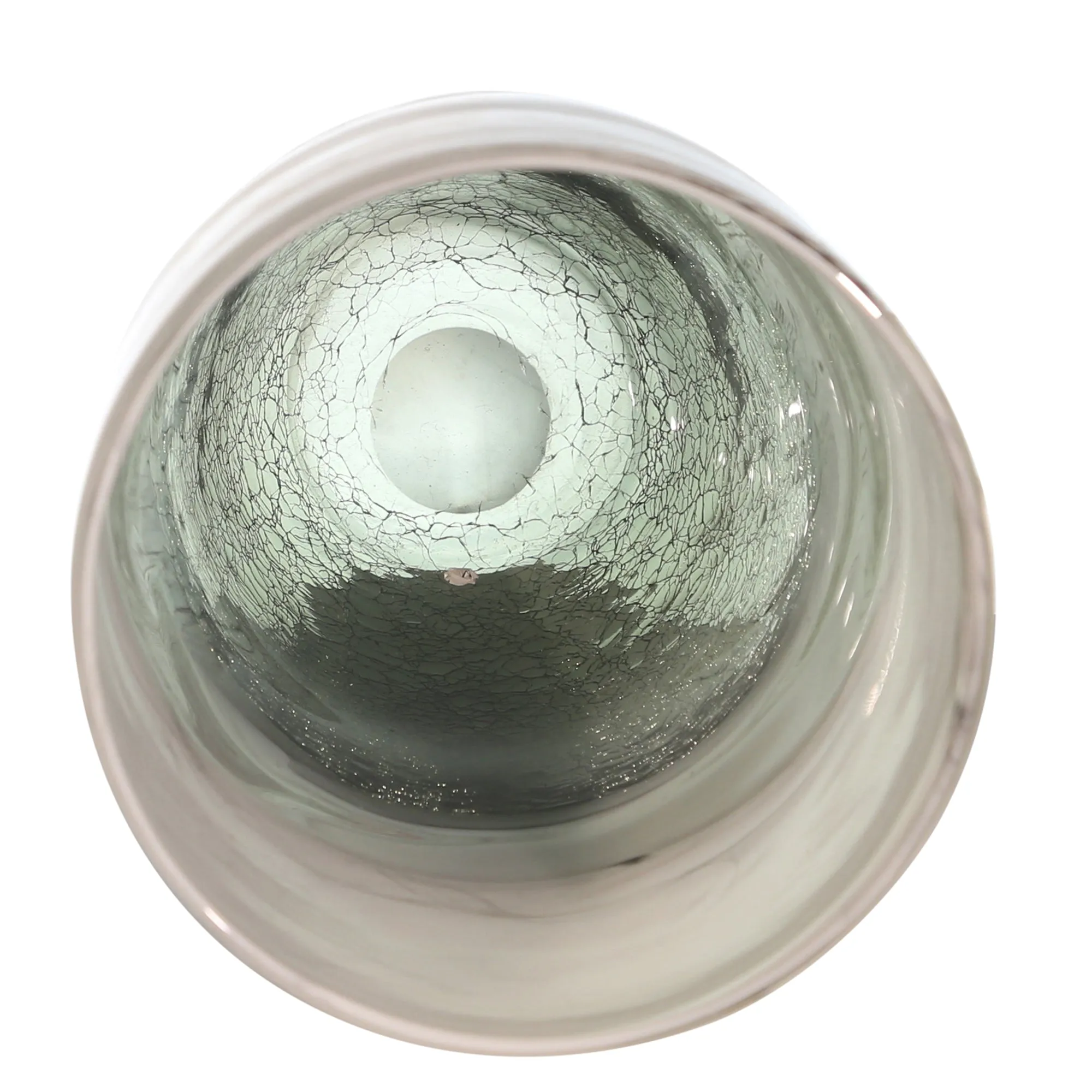 GLASS 14" SMOKEY VASE, GRAY