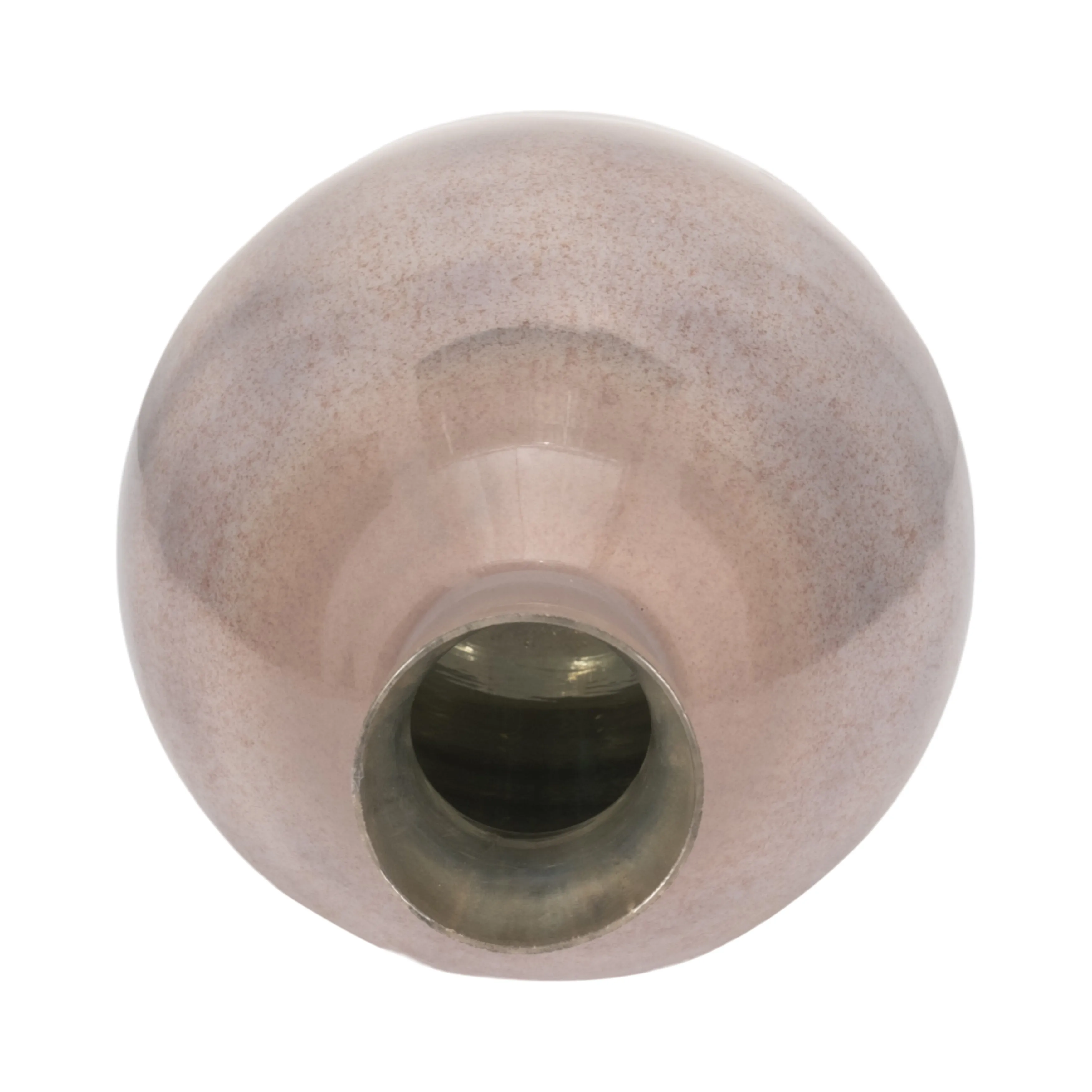 GLASS, 18" BULBOUS VASE, CHAMPAGNE