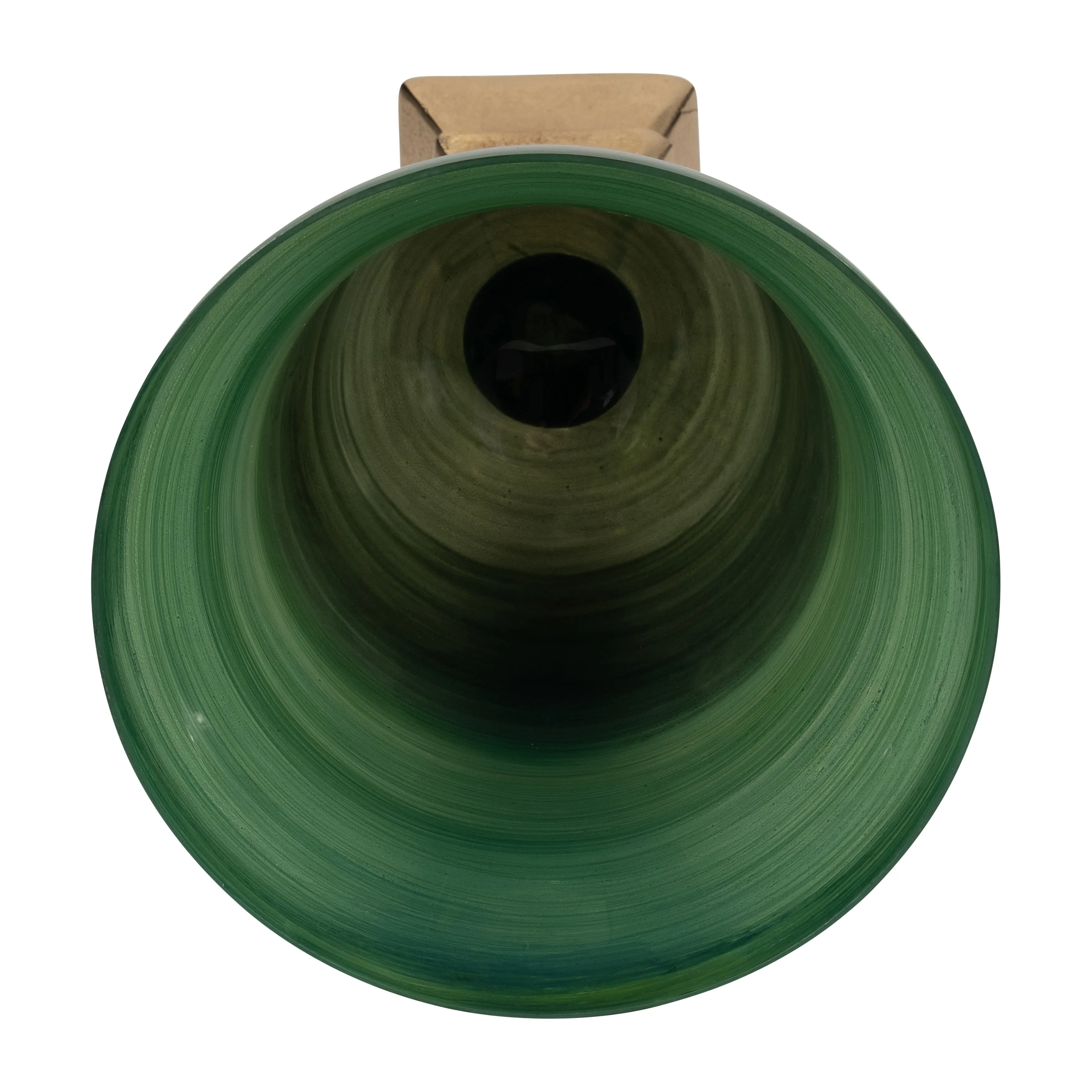 GLASS, 19" 5TH AVE VASE ON STAND, GREEN/GOLD
