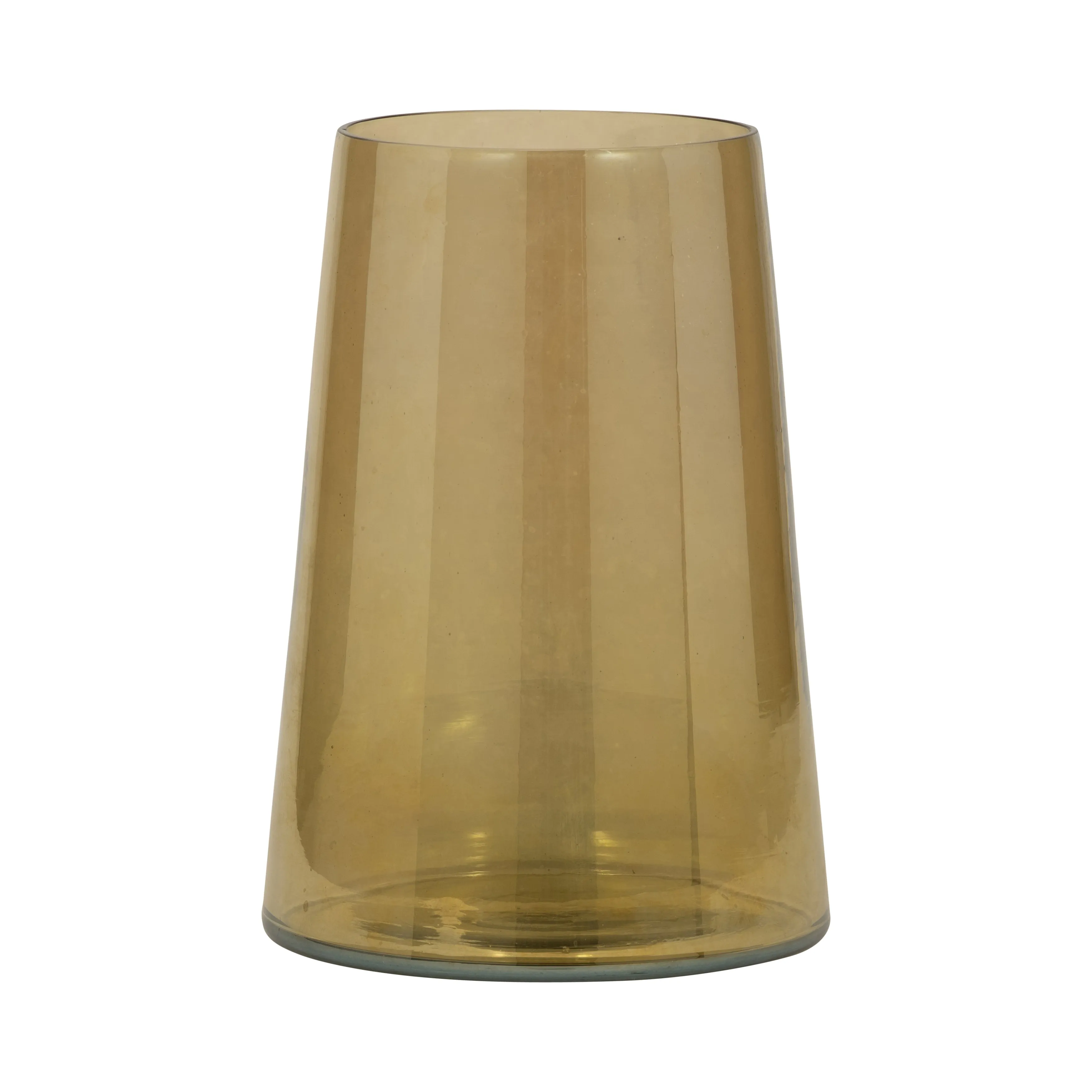 GLASS, 8" LUSTER VASE, GOLD