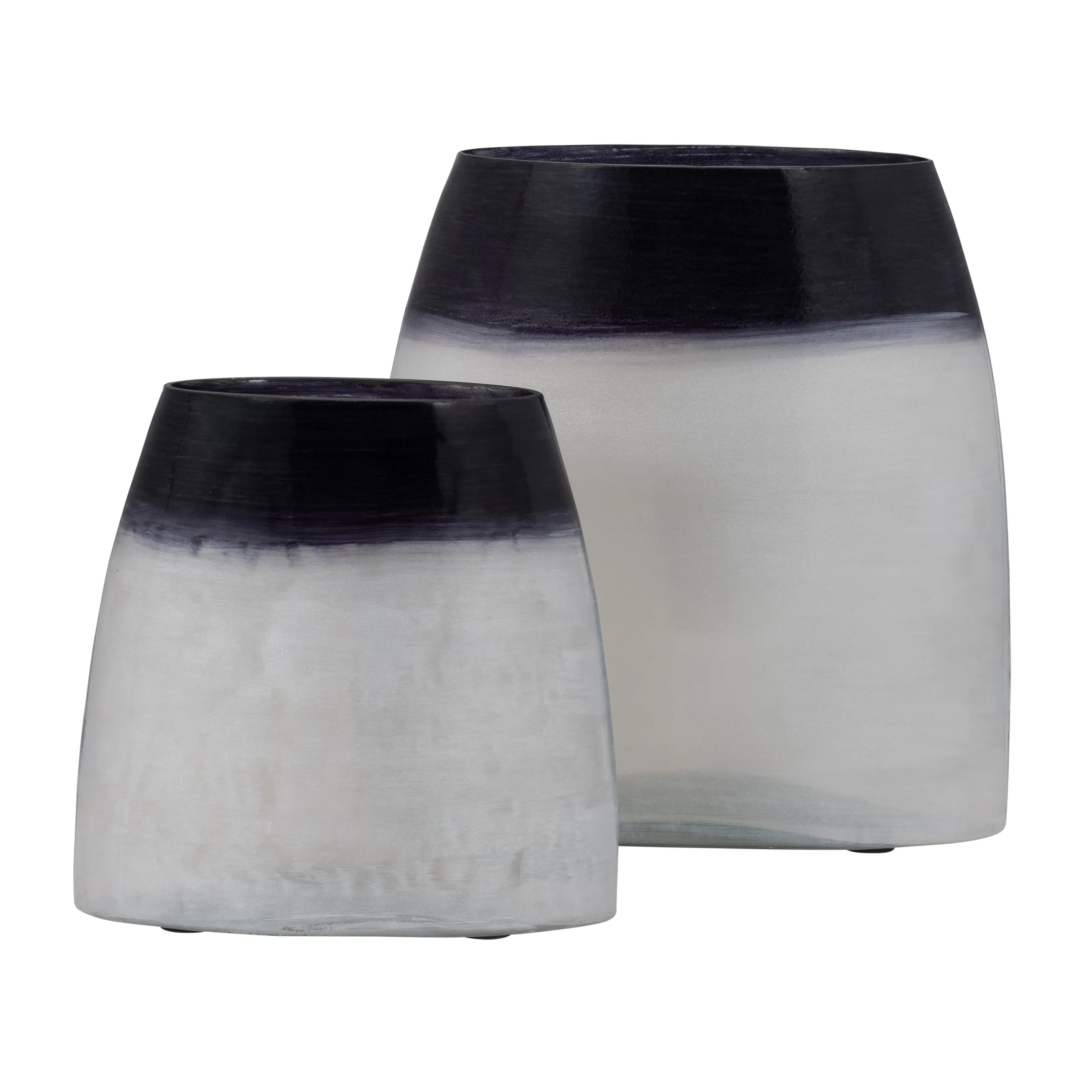 GLASS, 8" OMBRE VASE, BLUE