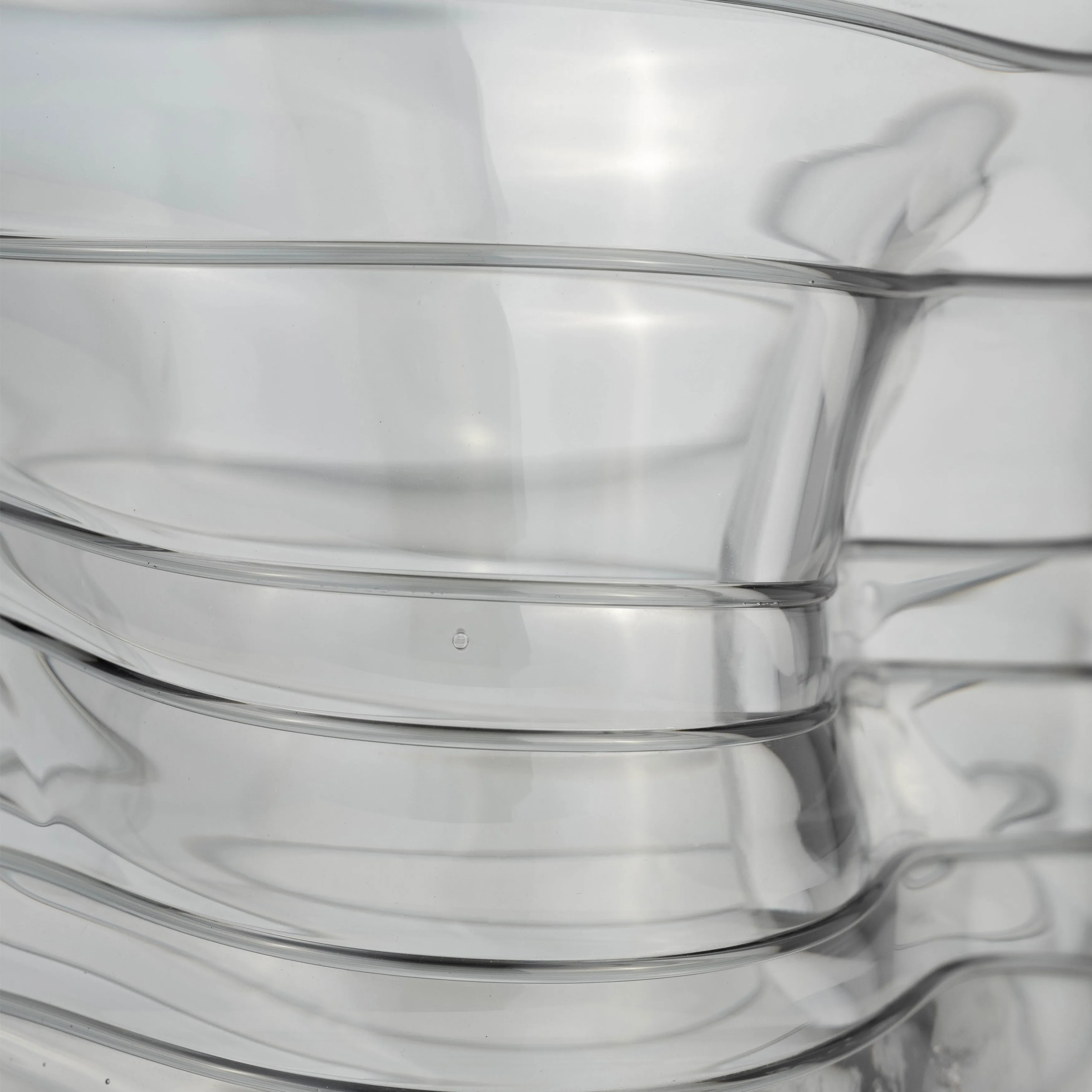 GLASS, 8"H PINCHED VASE, SMOKE