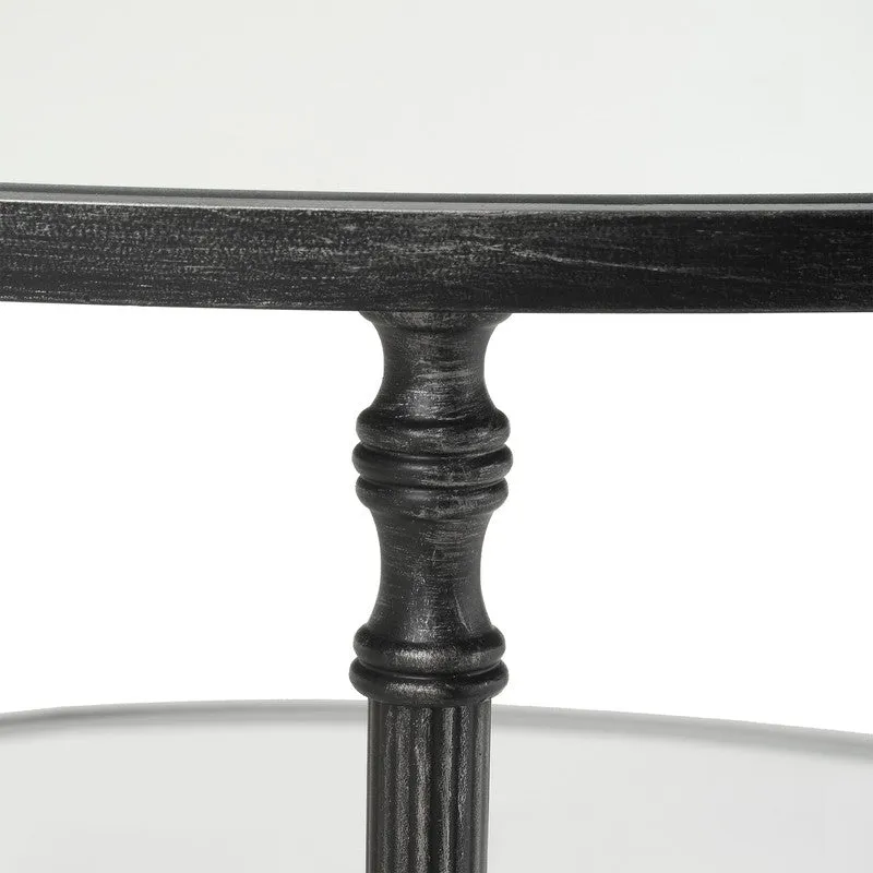 Henzler 106 W x 76 H x 106 D Round Coffee Table with Mirror Top