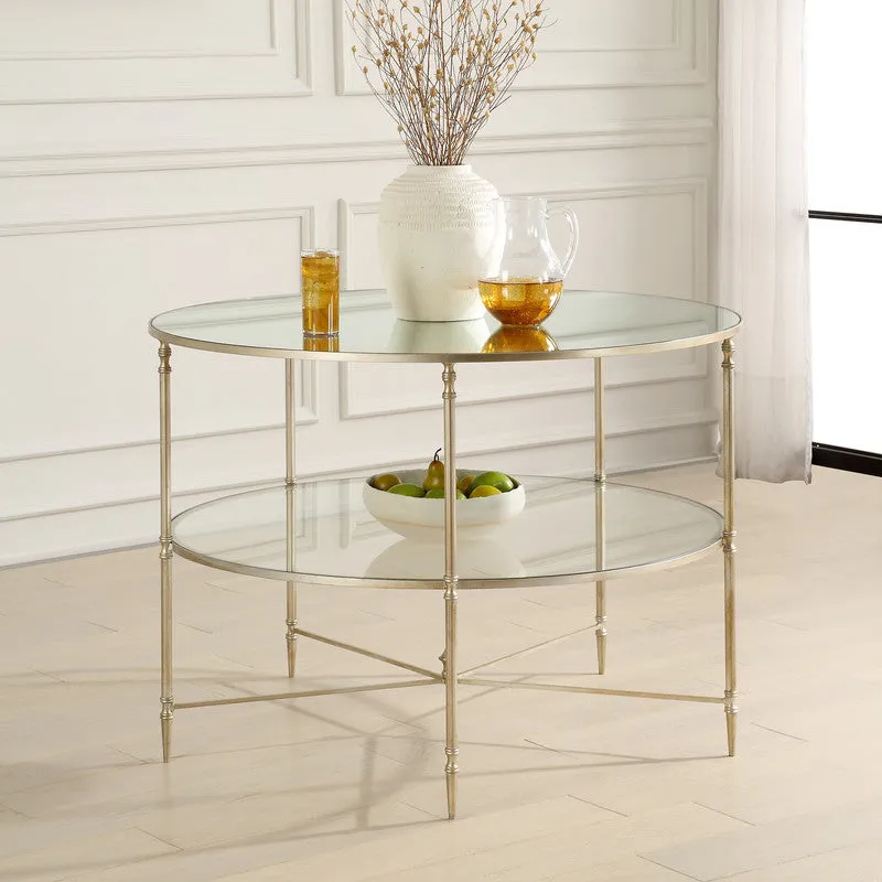 Henzler 106 W x 76 H x 106 D Round Coffee Table with Mirror Top