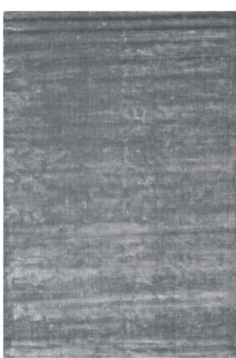INDIAN HANDWOVEN VISCOSE CARPETS Gray Rug