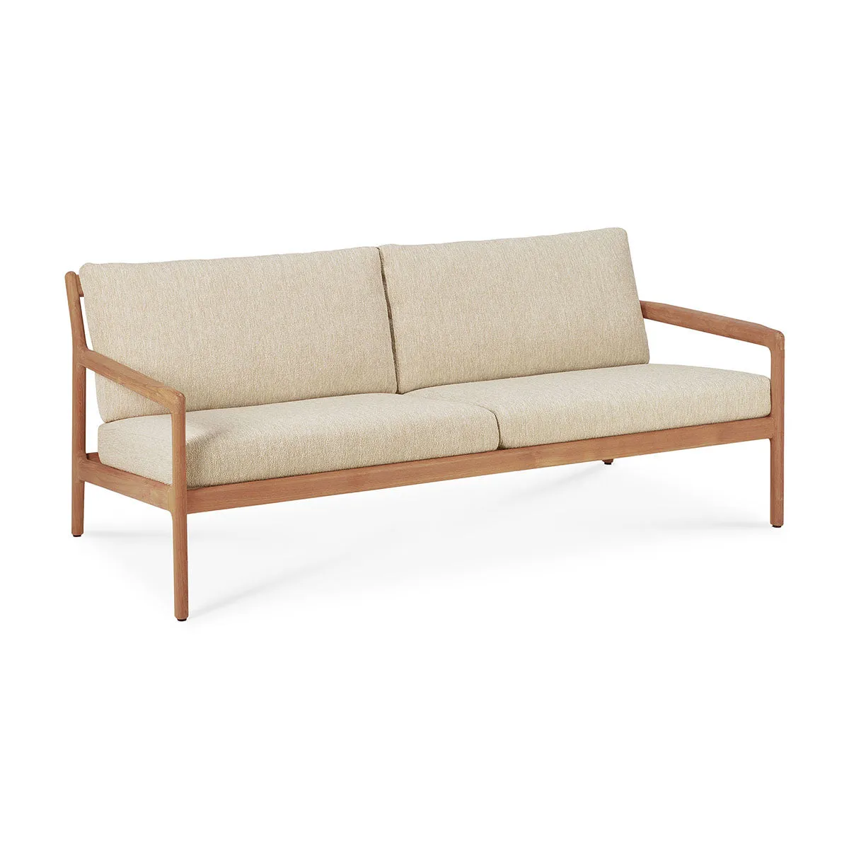 Jack Outdoor Fabric 3 Seater Sofa (Teak, Natural)