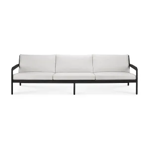 Jack Outdoor Fabric 4 Seater Sofa (Teak Black, Off White)