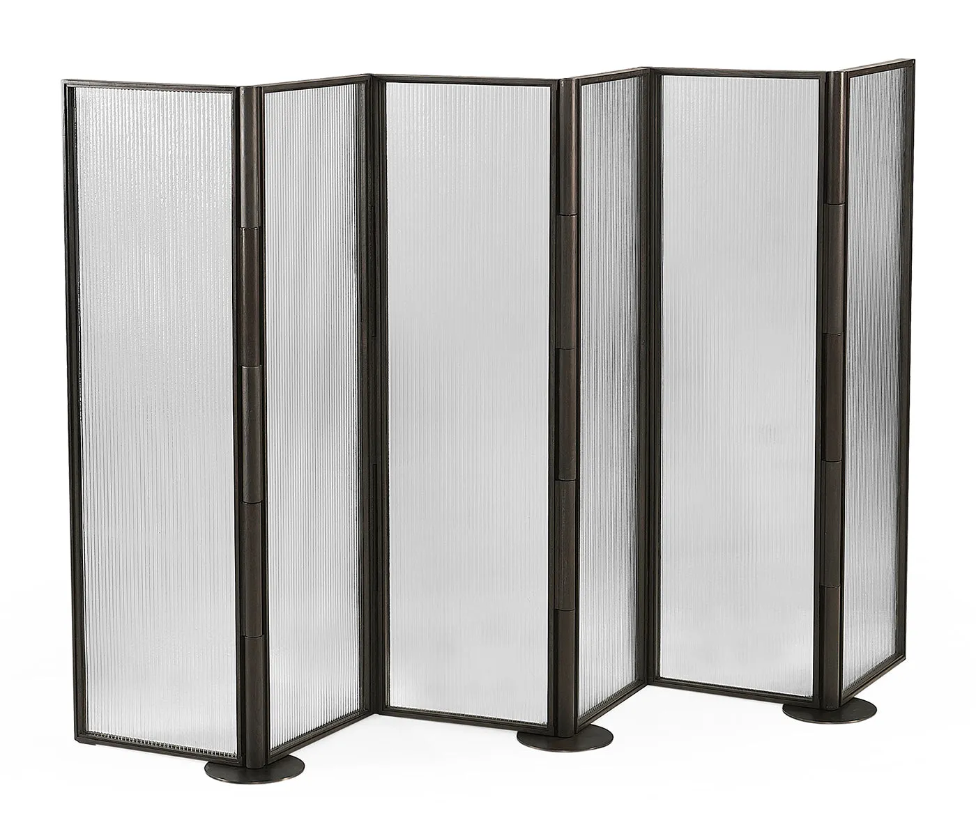 JC Modern - Langkawi Collection - Dark Brown Ash & Grooved Glass Screen