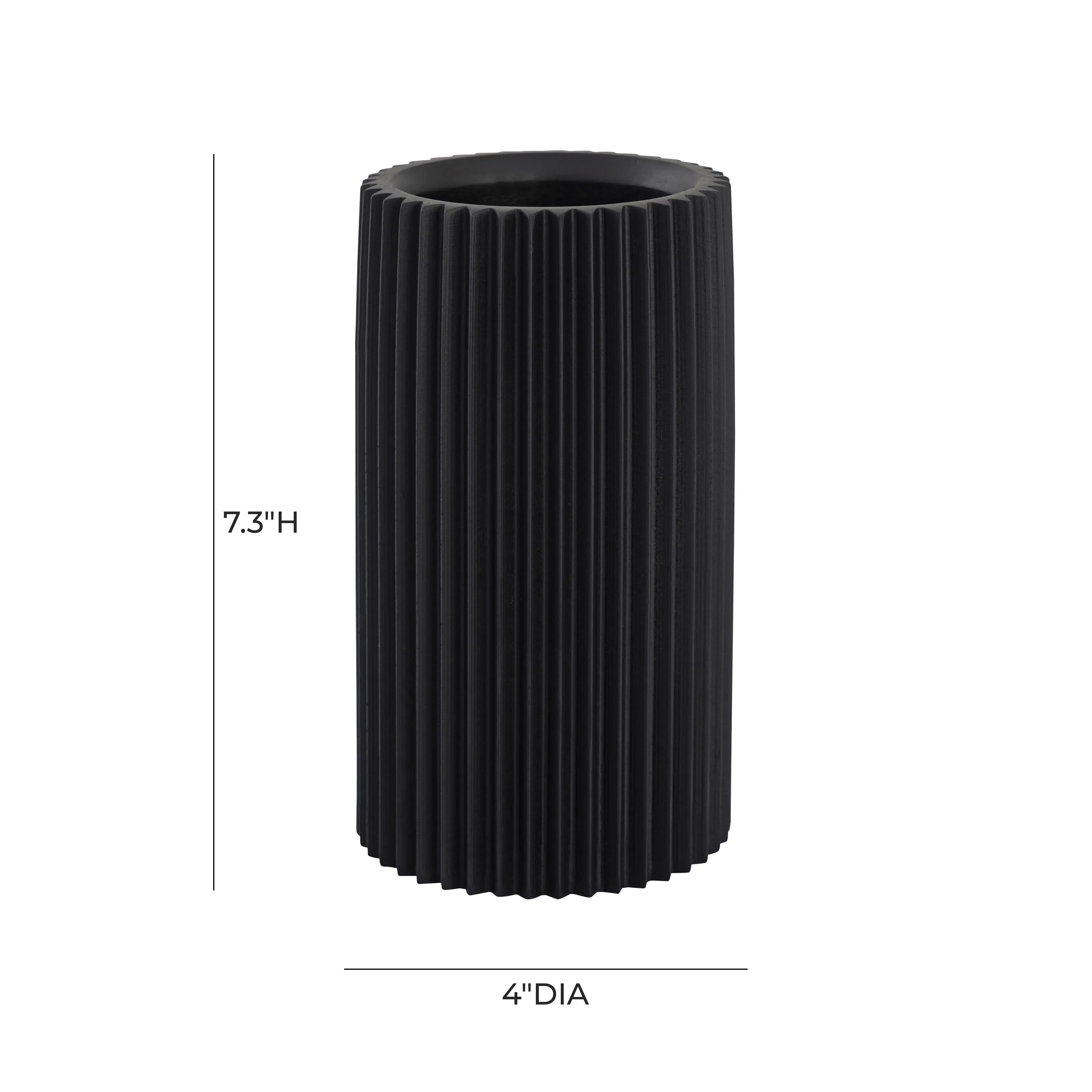 Jenna Black Concrete Table Vase