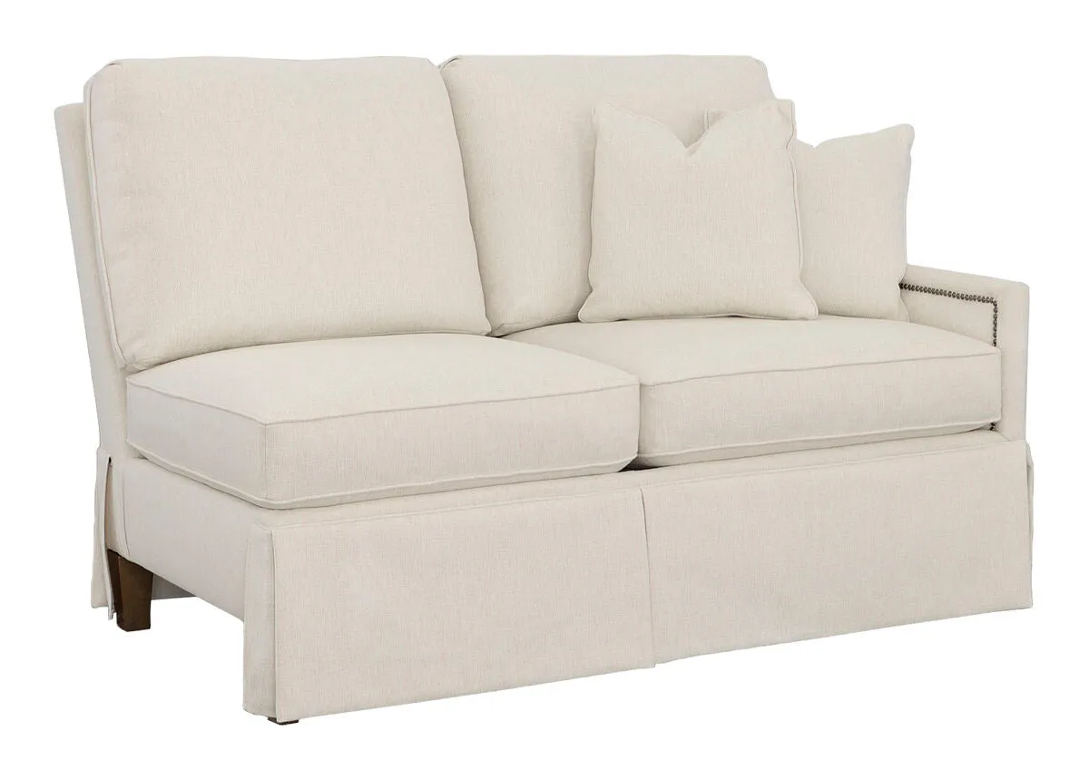 Kelly Skirted Right Arm Loveseat