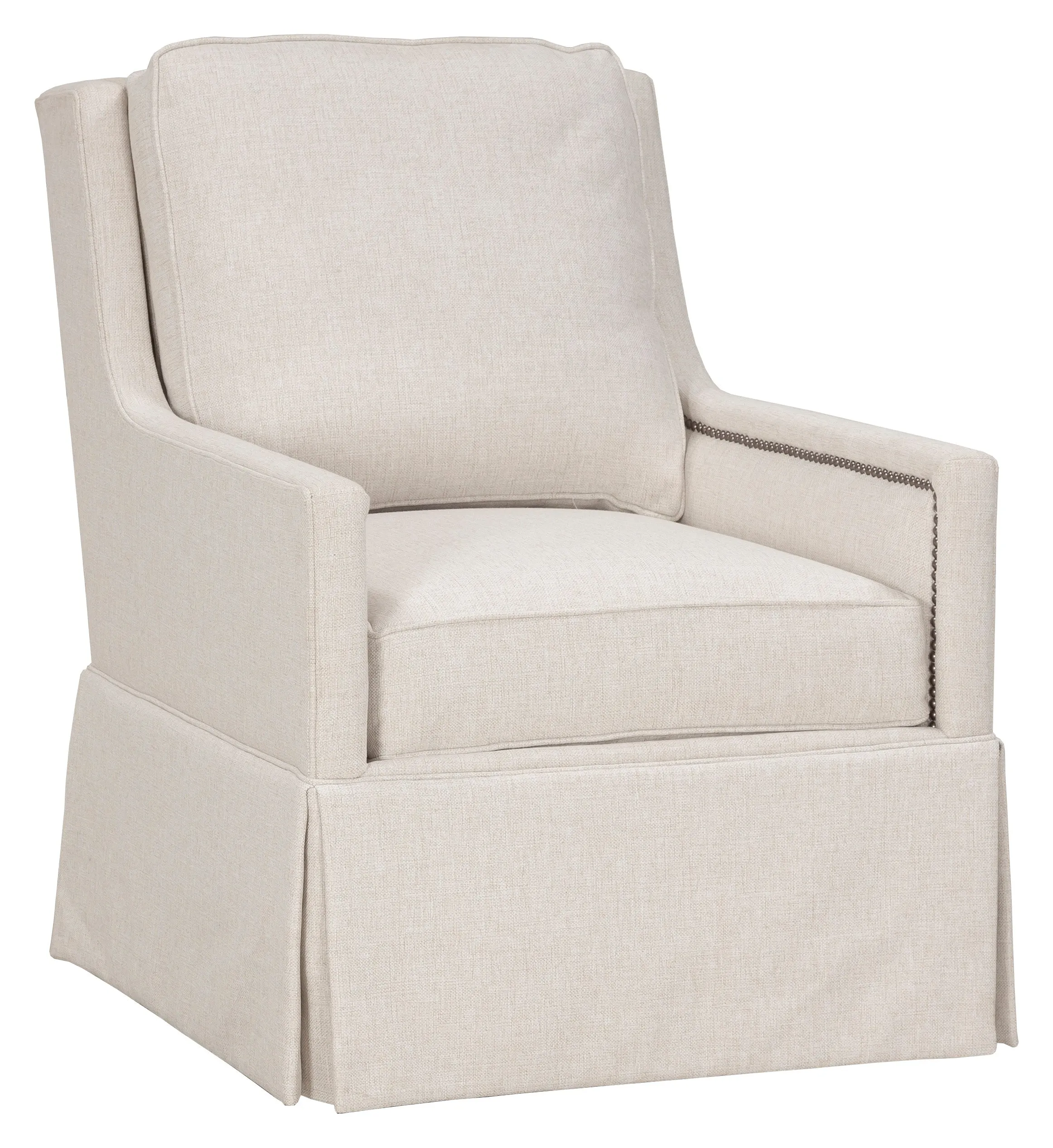 Kelly Skirted Swivel Chair