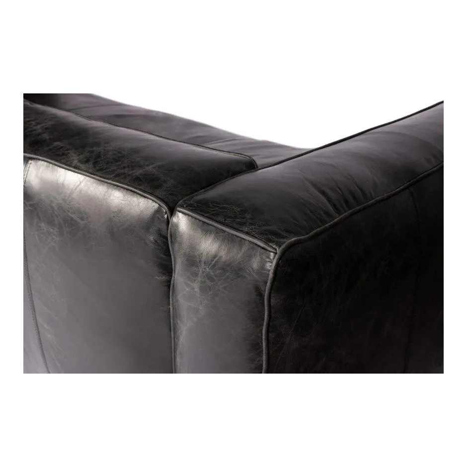 Kirby Sofa Darkstar Black Leather