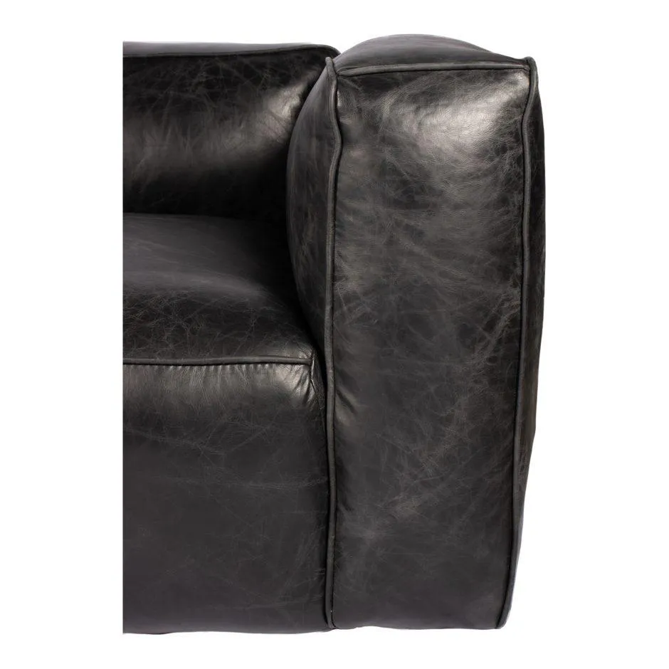 Kirby Sofa Darkstar Black Leather