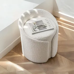 Leon- smart single seater sofa made of boucl fabric